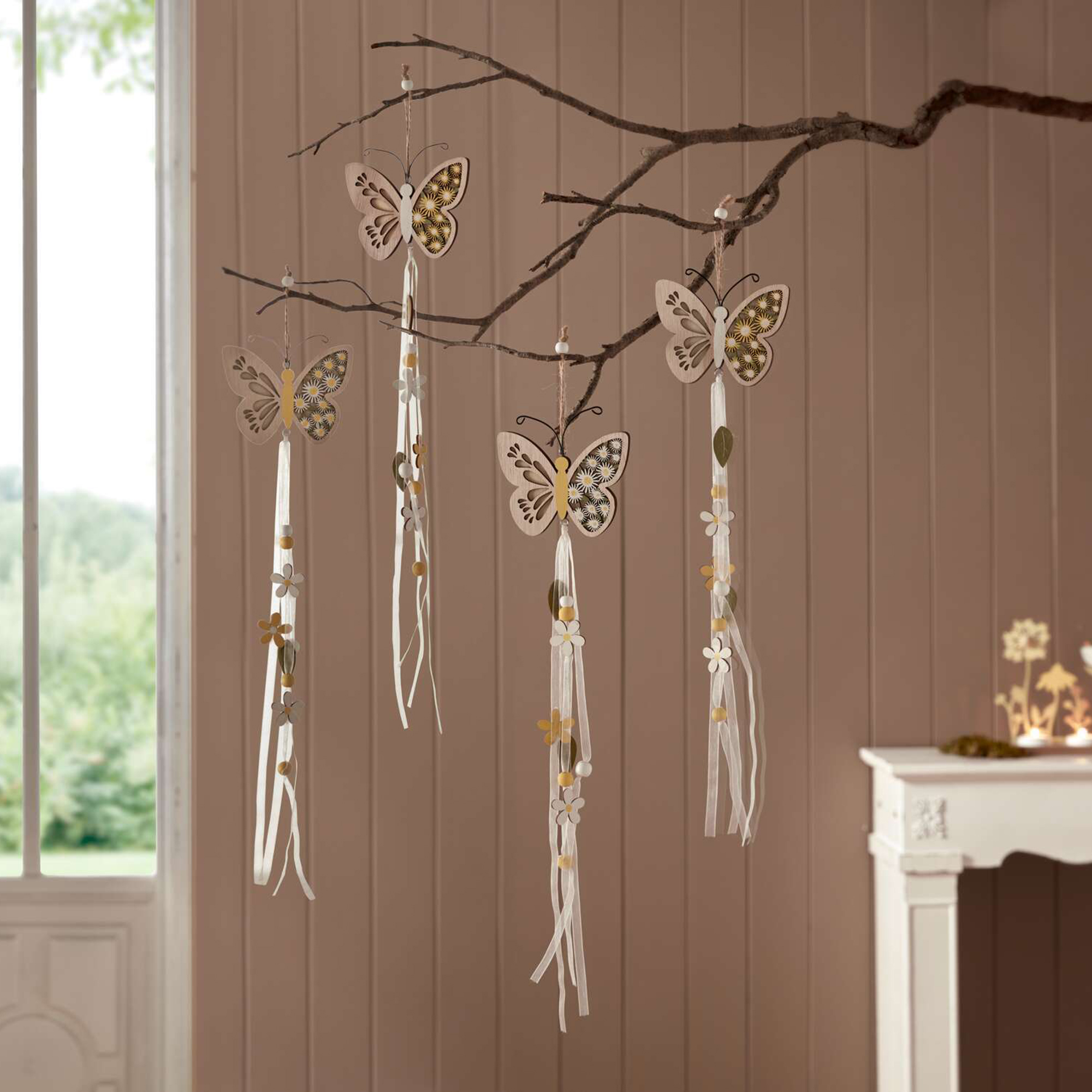 Acheter Lot de 4 suspensions "papillon"  dans la boutique en ligne de Frank Flechtwaren