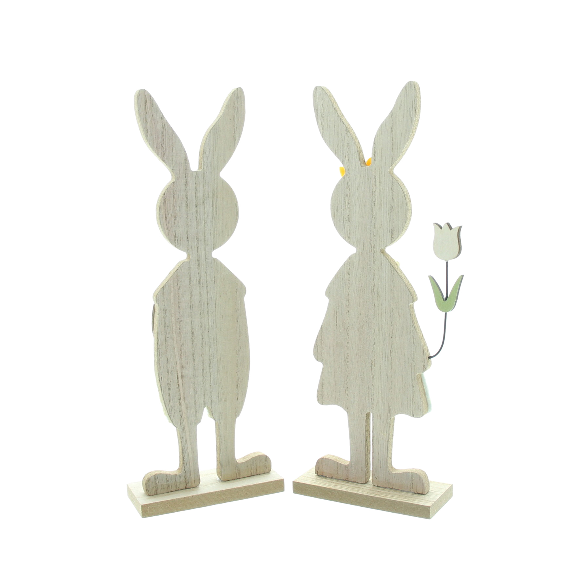 Acheter Lot de 2 figurines lapins "tulipes"  dans la boutique en ligne de Frank Flechtwaren pour Nouvel arrivage