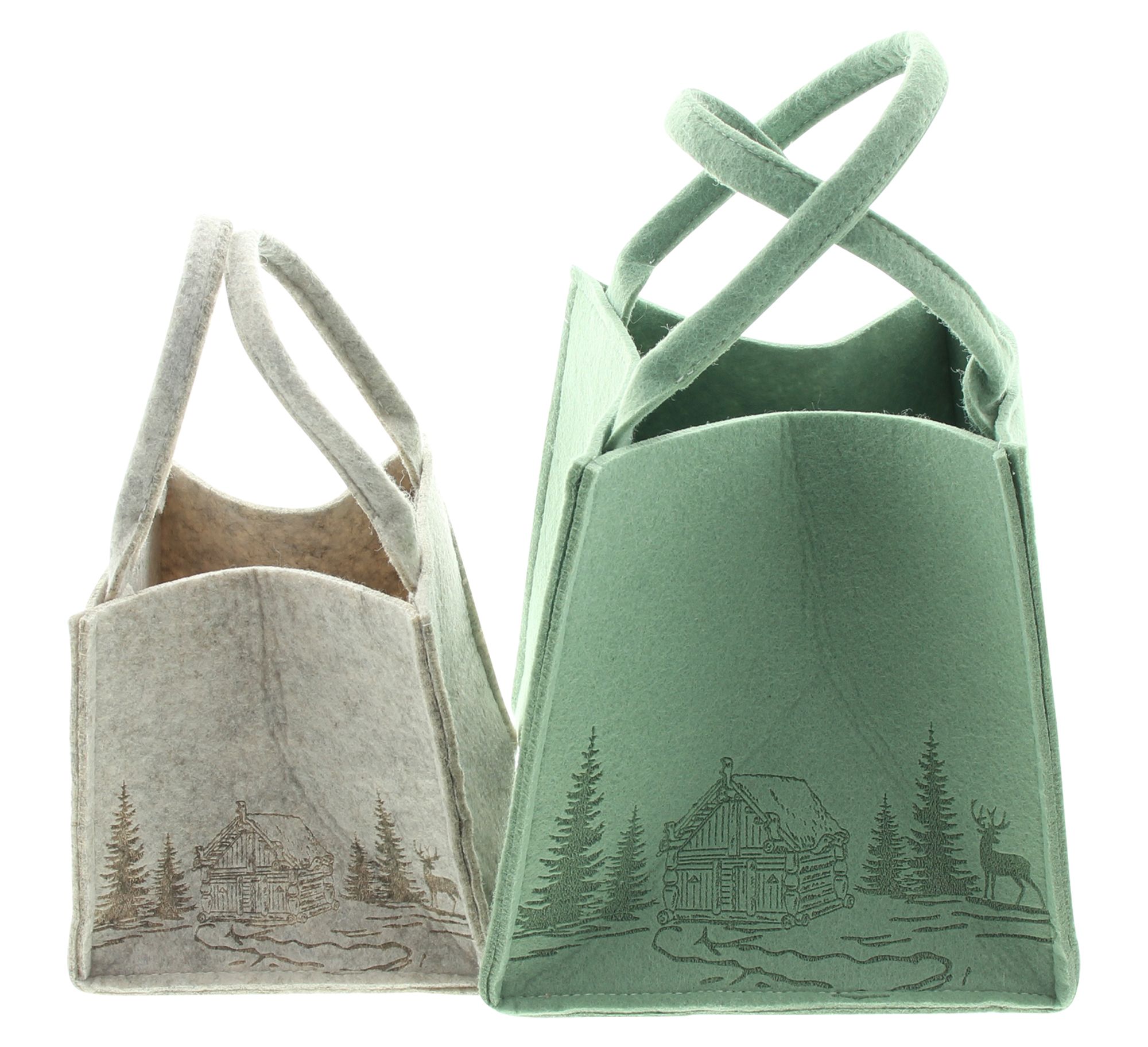 Acheter Lot de 2 sacs "forêt d'hiver"  dans la boutique en ligne de Frank Flechtwaren pour Noël