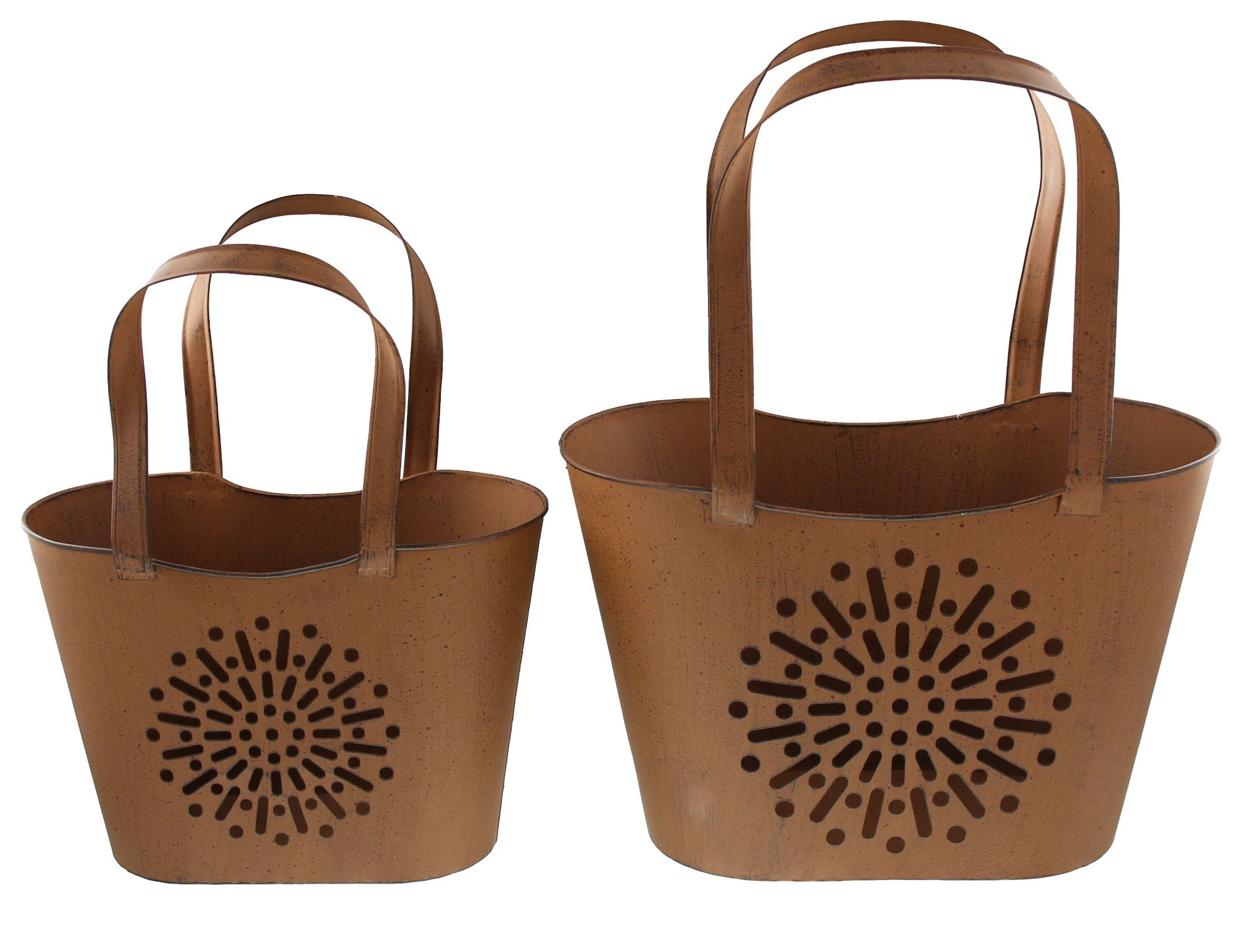 Acheter Lot de 2 décorations en métal "sac" dans la boutique en ligne de Frank Flechtwaren pour Jardinières Acheter Lot de 2 décorations en métal "sac" dans la boutique en ligne de Frank Flechtwaren pour Jardinières