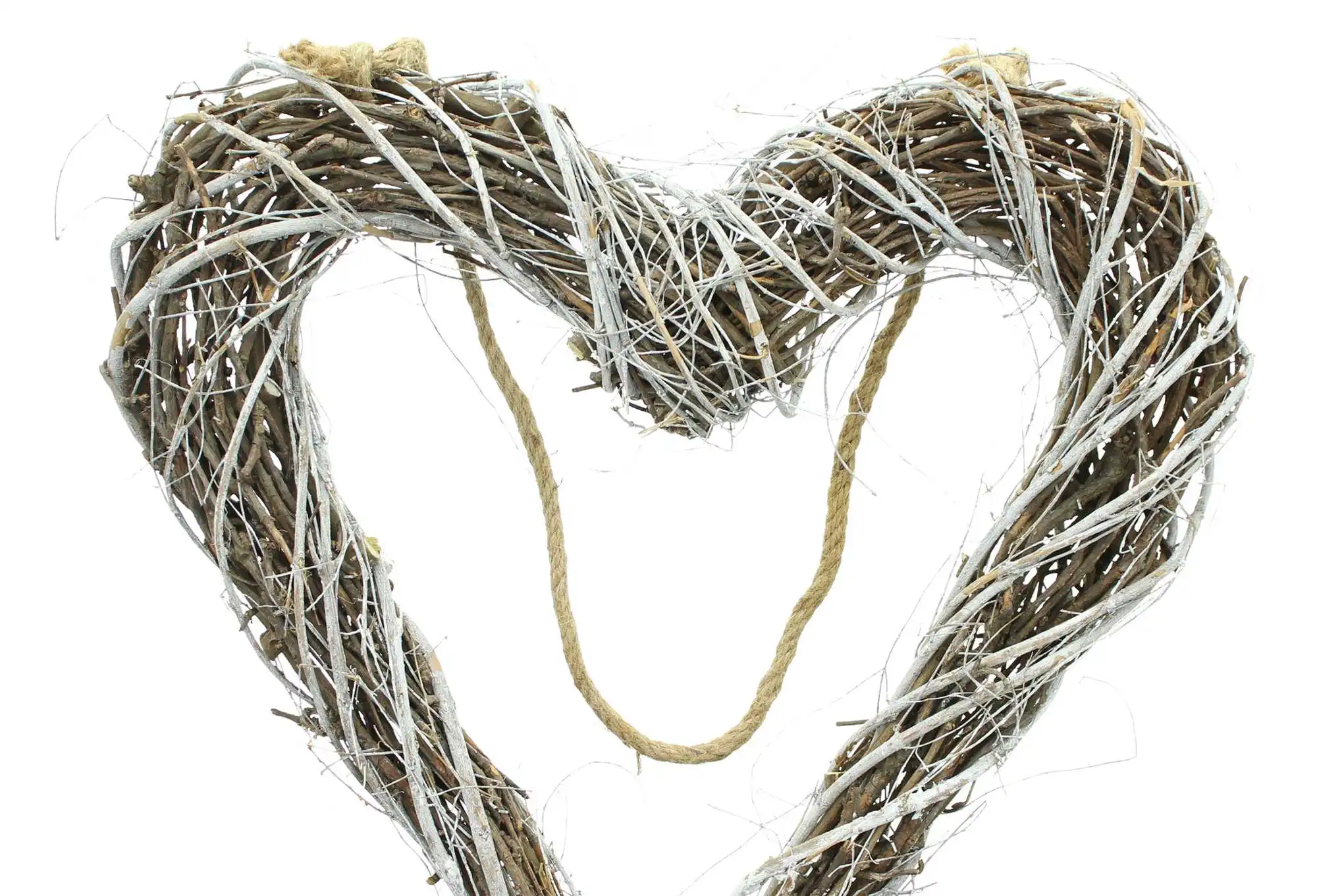 Acheter Suspension coeur "brindilles blanches"  dans la boutique en ligne de Frank Flechtwaren pour Pâques