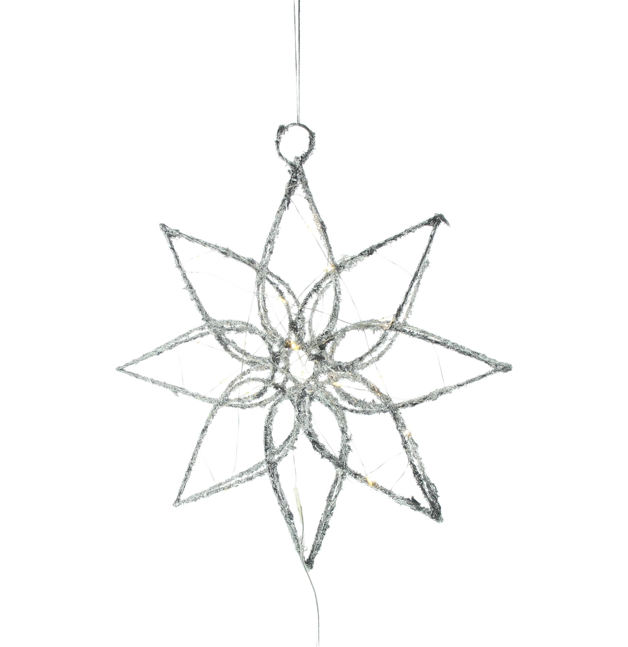 Acheter Étoile LED "Silver"  dans la boutique en ligne de Frank Flechtwaren pour Étoiles
