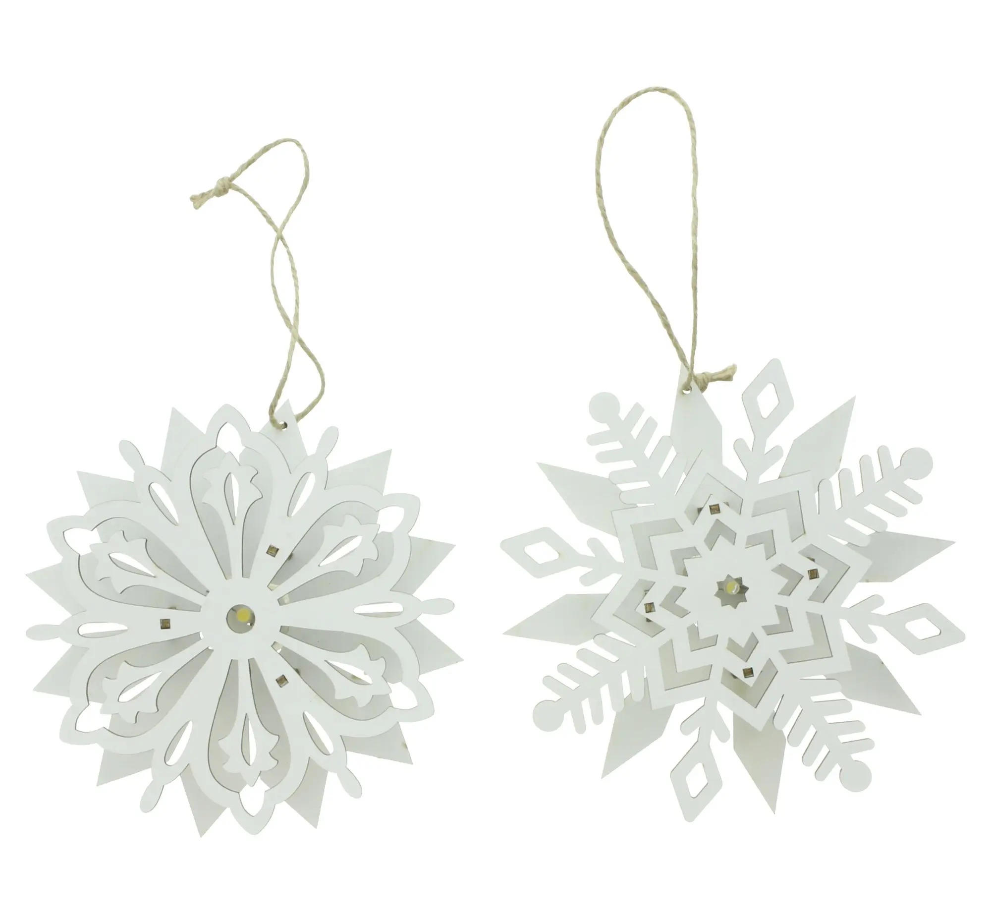 Acheter Lot de 2 suspensions LED "flocon de neige"  dans la boutique en ligne de Frank Flechtwaren pour Décorations à suspendre