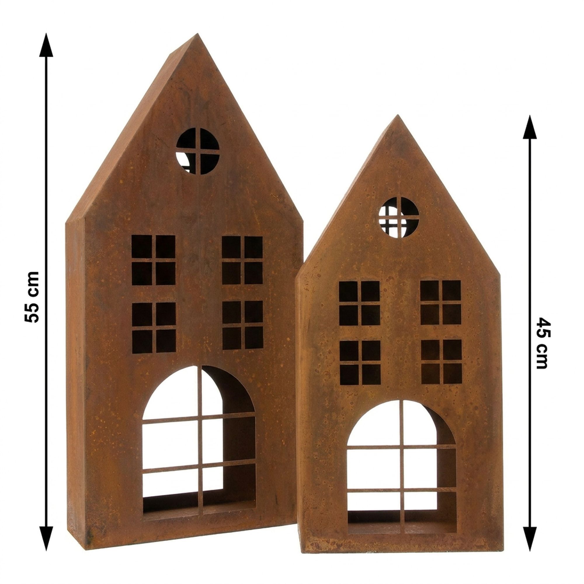 Acheter Lot de 2 maisons "rouille"  dans la boutique en ligne de Frank Flechtwaren pour Maisons décoratives