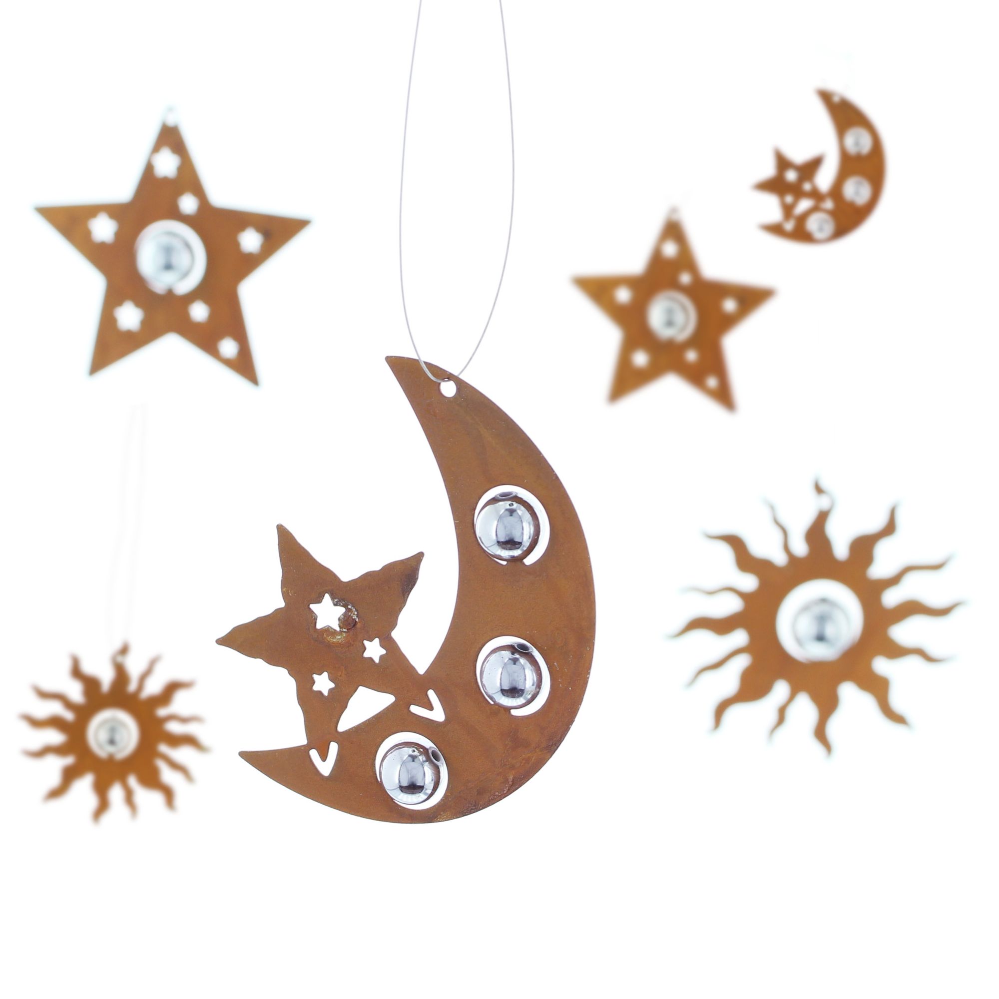 Acheter Lot de 6 suspensions "aspect rouille" dans la boutique en ligne de Frank Flechtwaren pour Noël Acheter Lot de 6 suspensions "aspect rouille" dans la boutique en ligne de Frank Flechtwaren pour Noël
