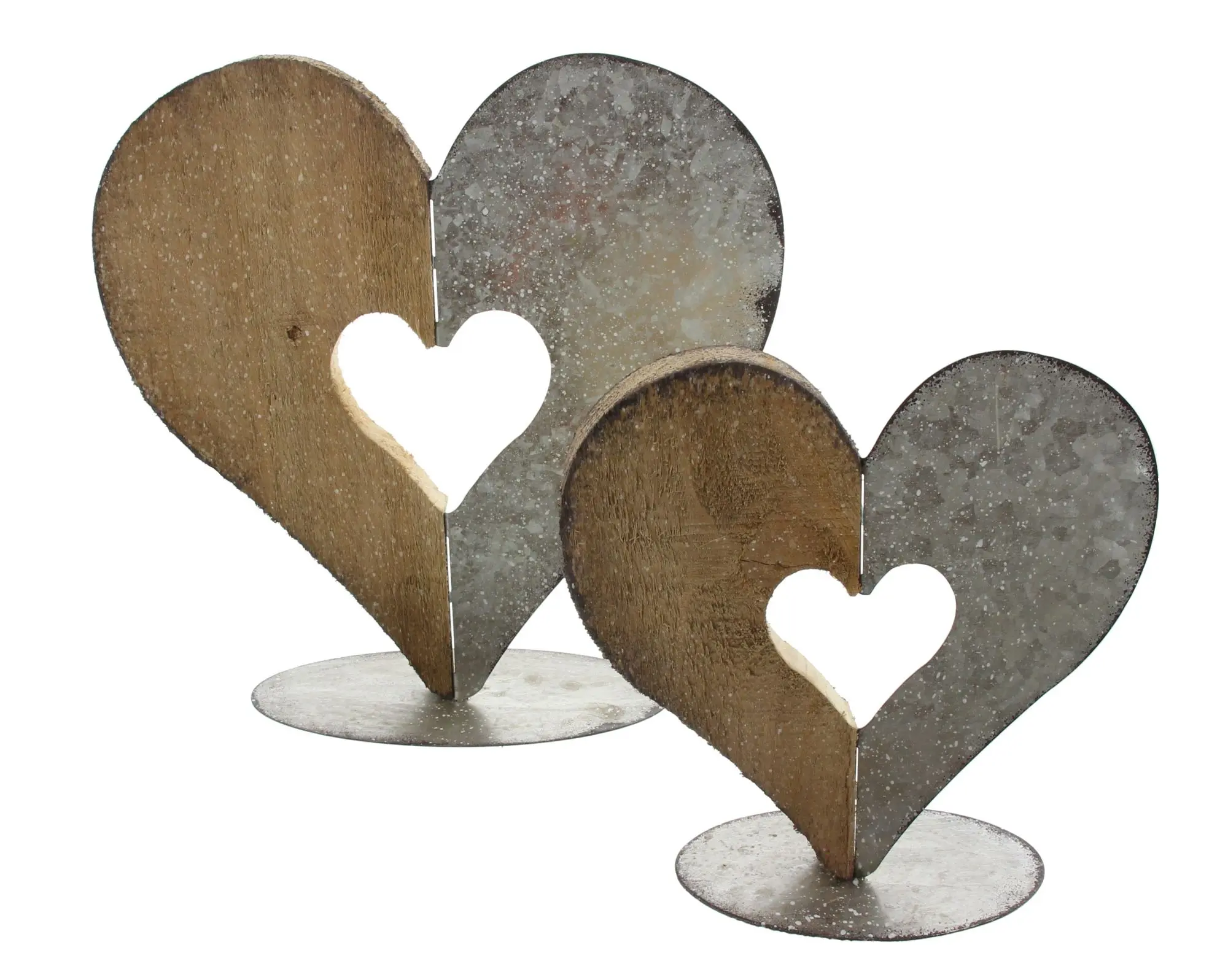 Acheter Lot de 2 cœurs de décoration "mixe"  dans la boutique en ligne de Frank Flechtwaren pour Coup de coeur