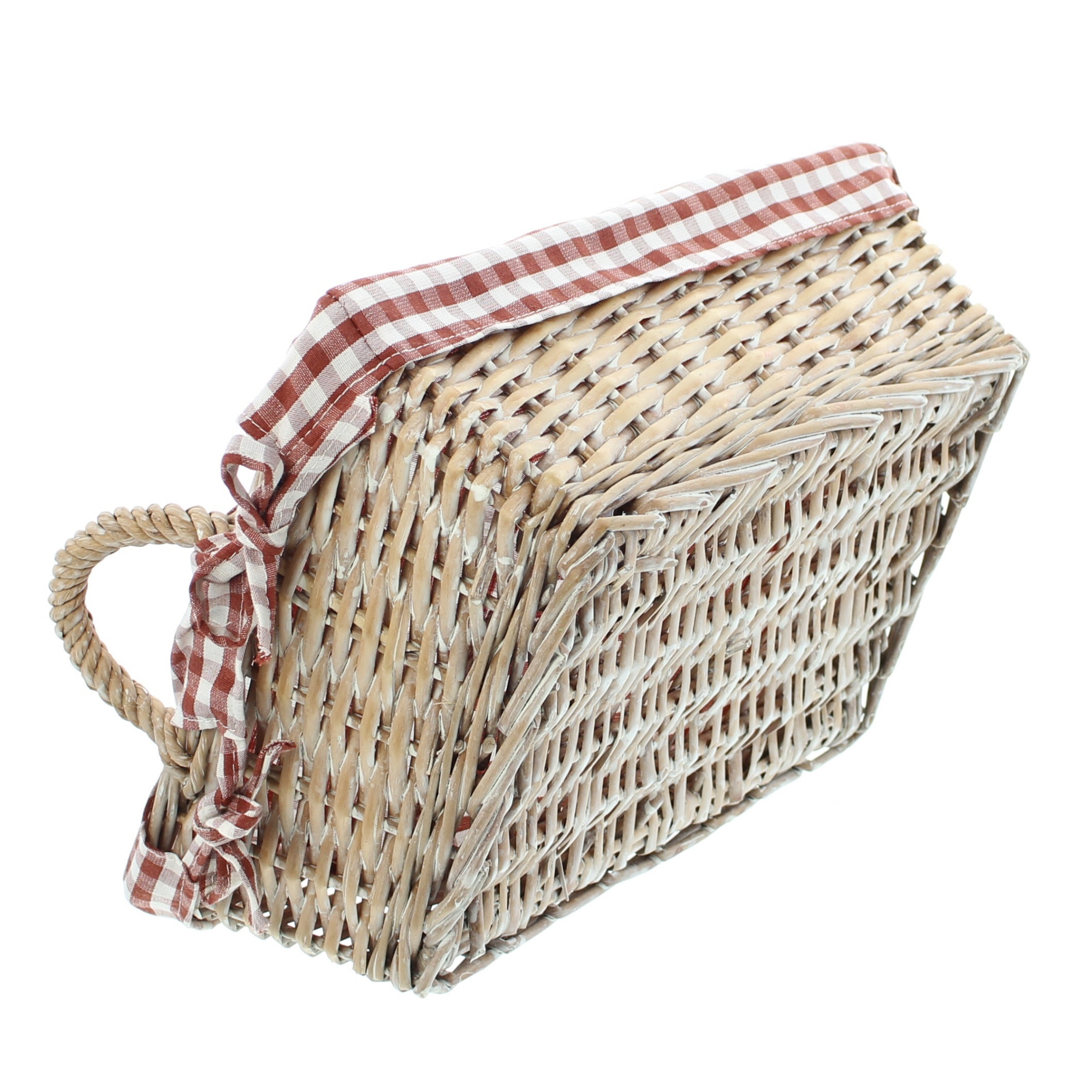 Acheter Corbeille "carreaux", carrée  dans la boutique en ligne de Frank Flechtwaren pour Automne