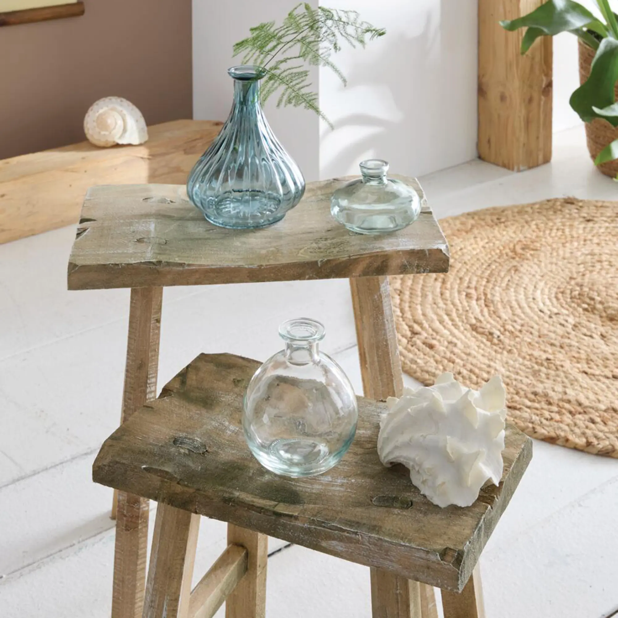 Acheter Lot de 3 vases décoratifs "Blue Shades"  dans la boutique en ligne de Frank Flechtwaren