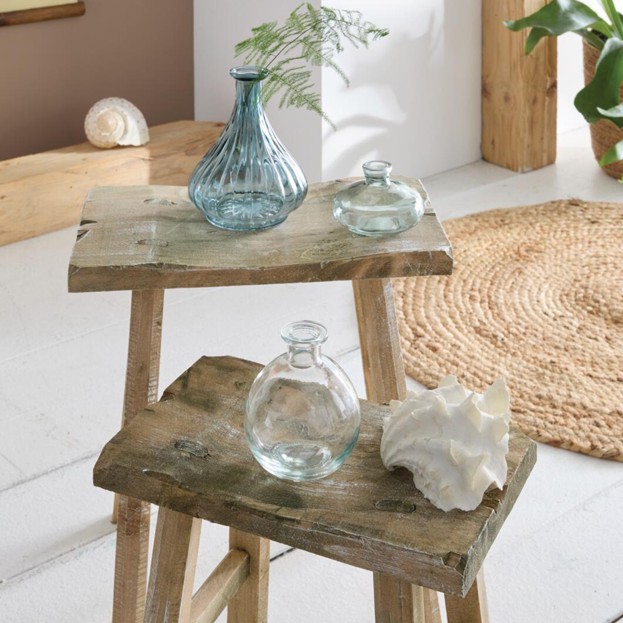 Acheter Lot de 3 vases décoratifs "Blue Shades"  dans la boutique en ligne de Frank Flechtwaren pour Vases