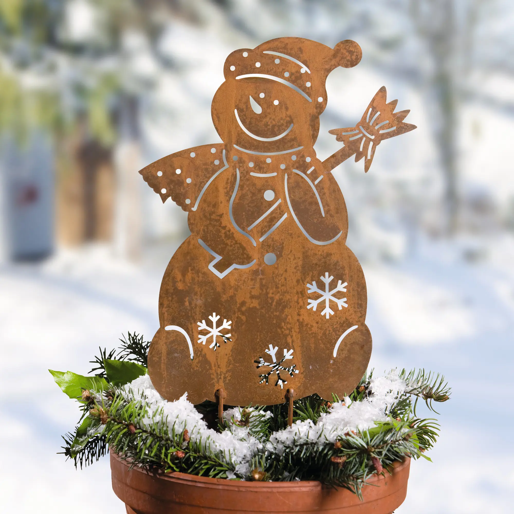 Acheter Pic de jardin "bonhomme de neige"  dans la boutique en ligne de Frank Flechtwaren