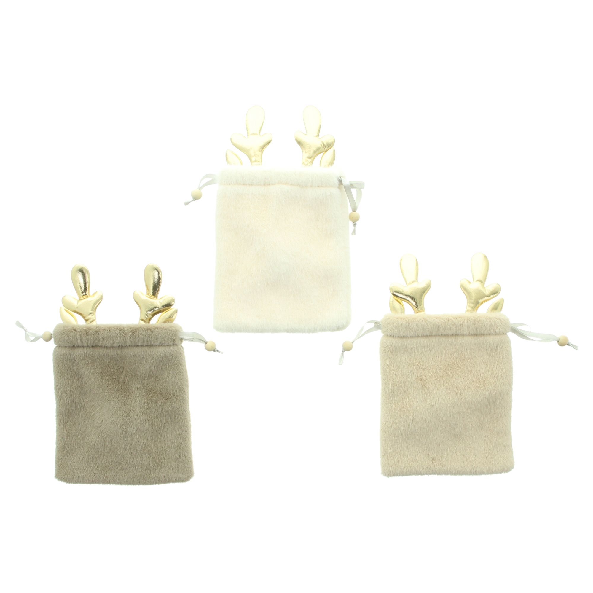 Acheter Sacs-cadeaux « Plüsch », lot de 3 dans la boutique en ligne de Frank Flechtwaren pour Sacs et pochettes cadeaux