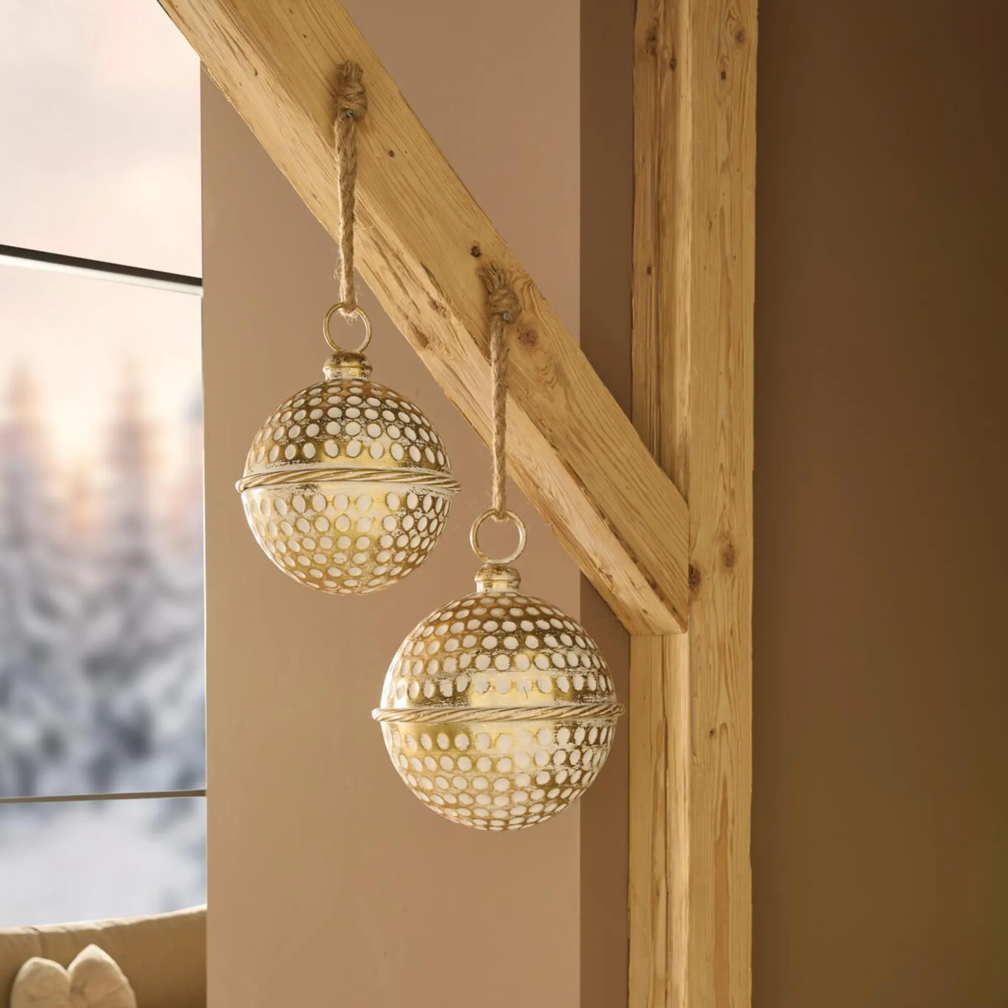 Acheter Cloche de Noël « Golden », lot de 2 dans la boutique en ligne de Frank Flechtwaren