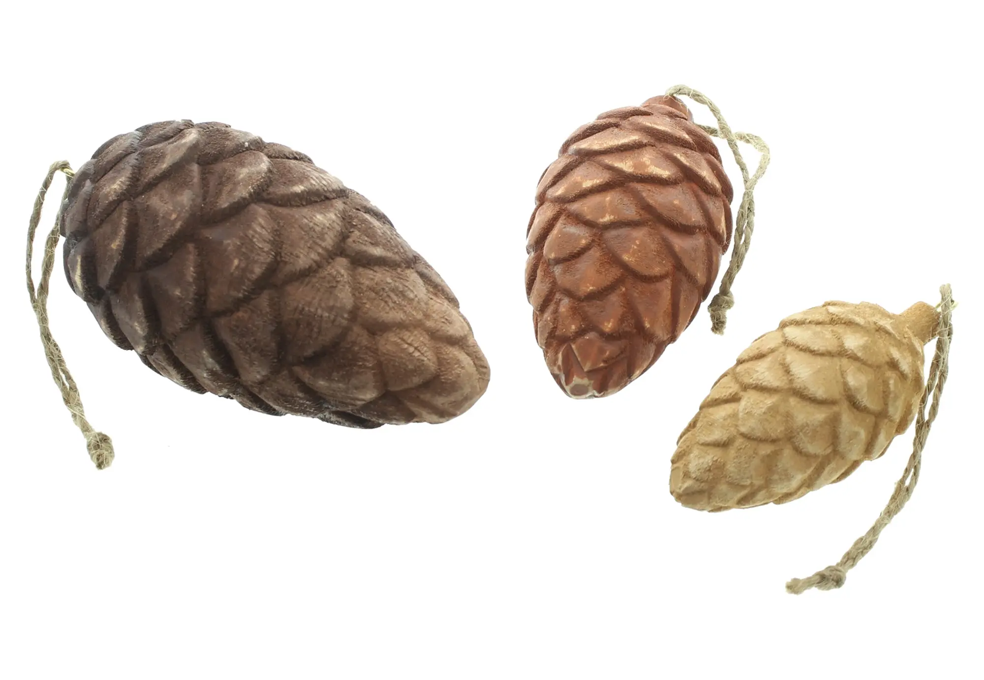 Acheter Lot de 3 suspensions "pomme de pin"  dans la boutique en ligne de Frank Flechtwaren pour Décorations à suspendre