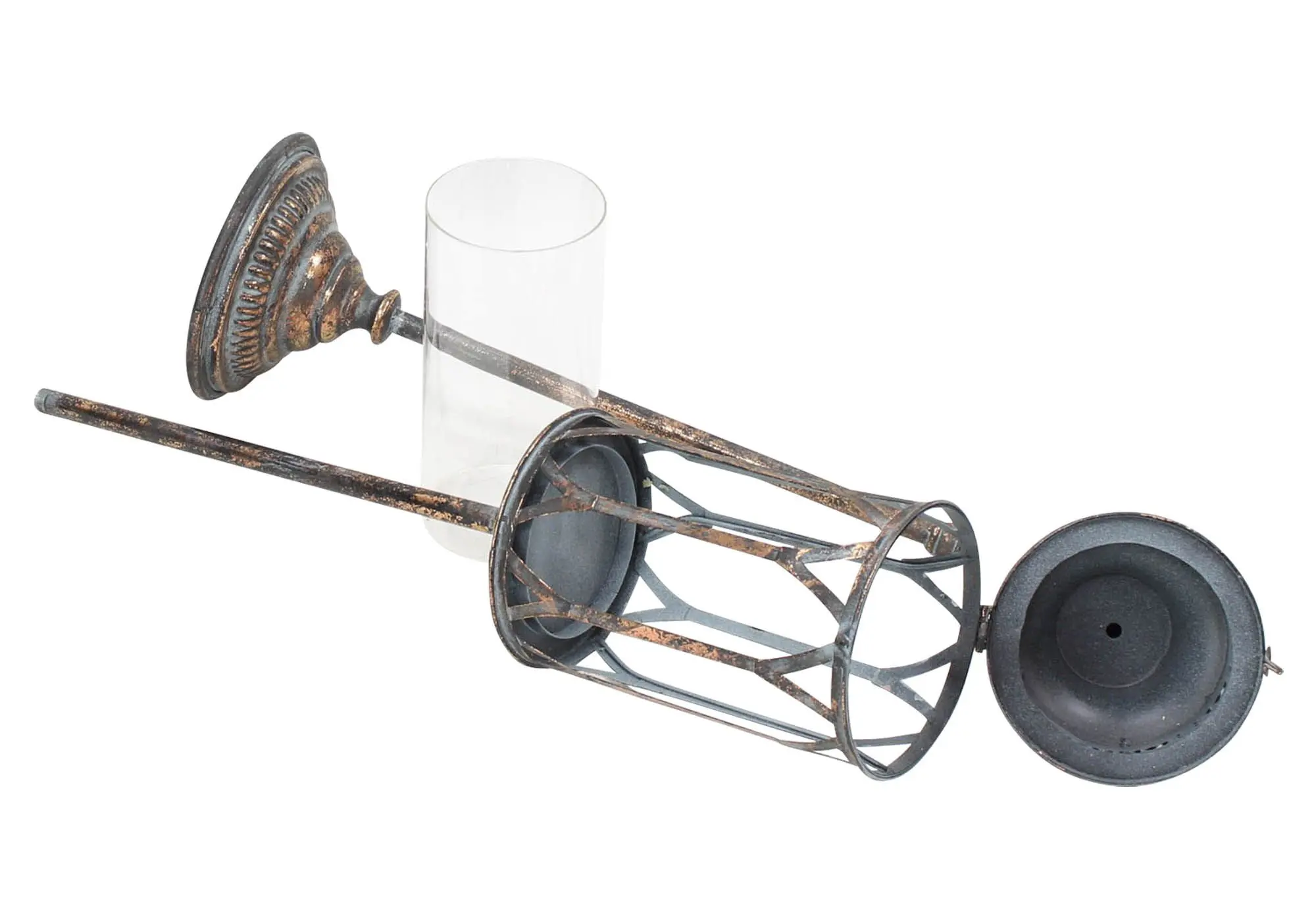 Acheter Lanterne sur pied « Metallic Vintage » dans la boutique en ligne de Frank Flechtwaren pour Lanternes