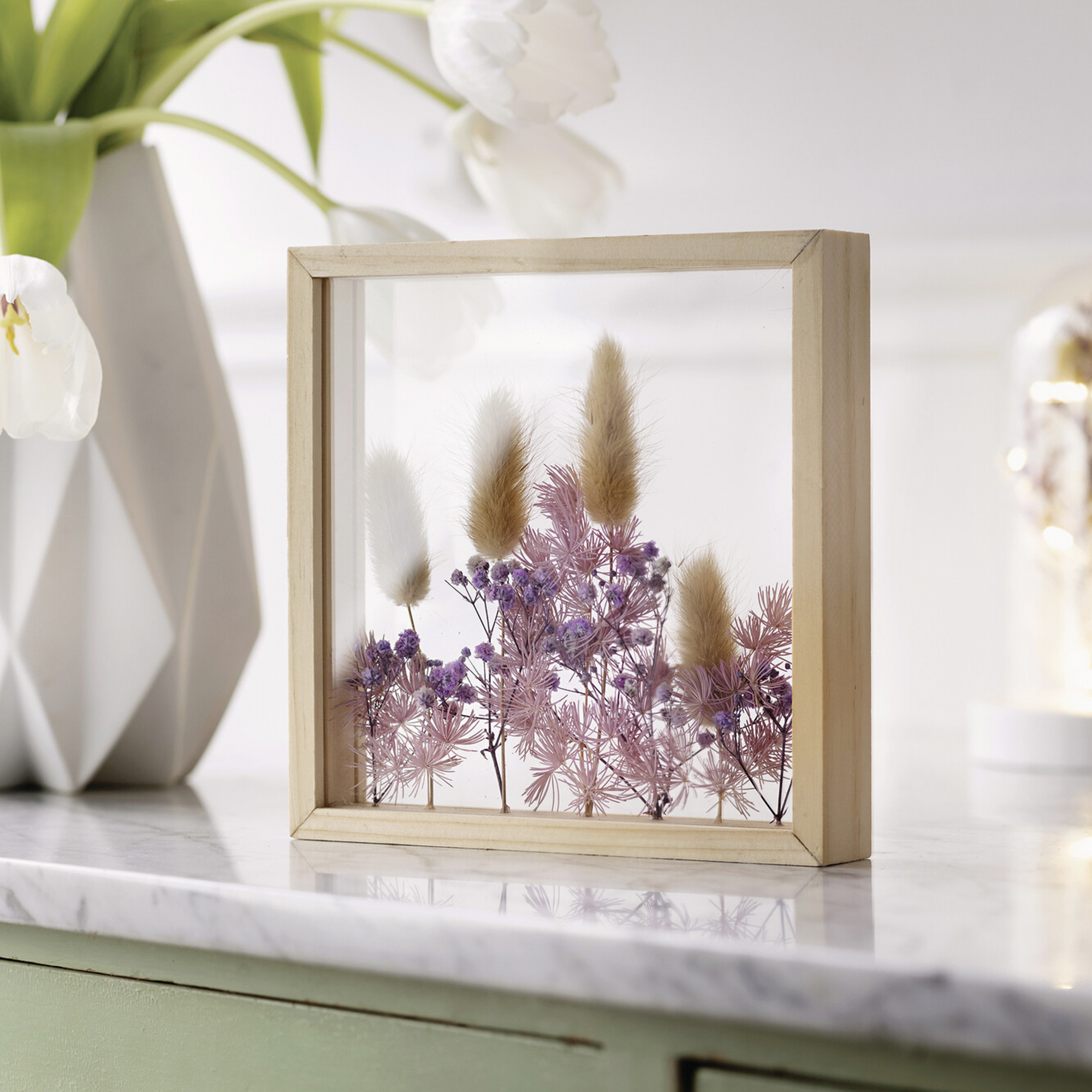 Acheter Cadre décoratif "fleurs séchées"  dans la boutique en ligne de Frank Flechtwaren