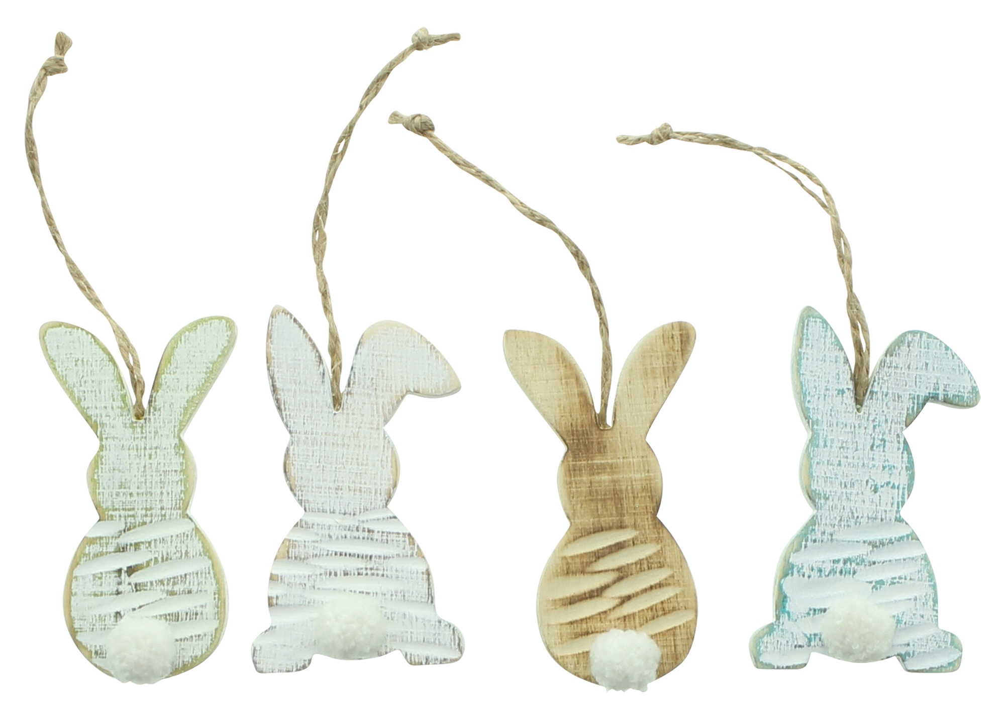 Acheter Lot de 8 suspensions lapin "pastel"  dans la boutique en ligne de Frank Flechtwaren pour Décorations à suspendre
