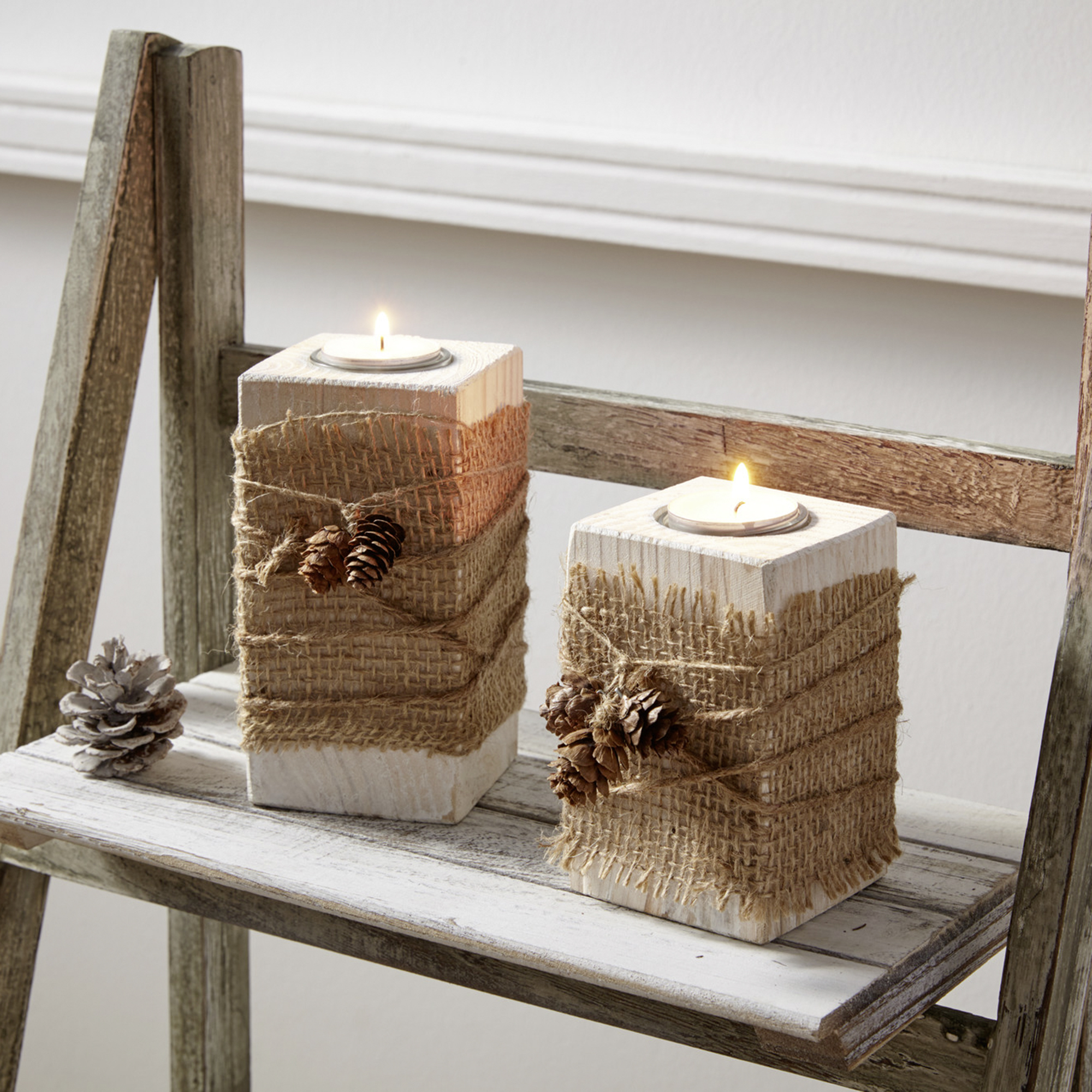 Acheter Lot de 2 lumignons "Natural Vintage"  dans la boutique en ligne de Frank Flechtwaren