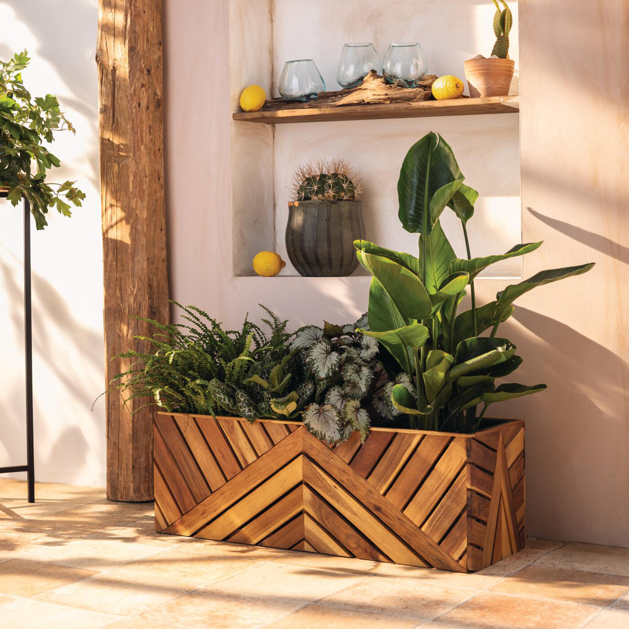 Acheter Jardinière "Recycling Wood"  dans la boutique en ligne de Frank Flechtwaren