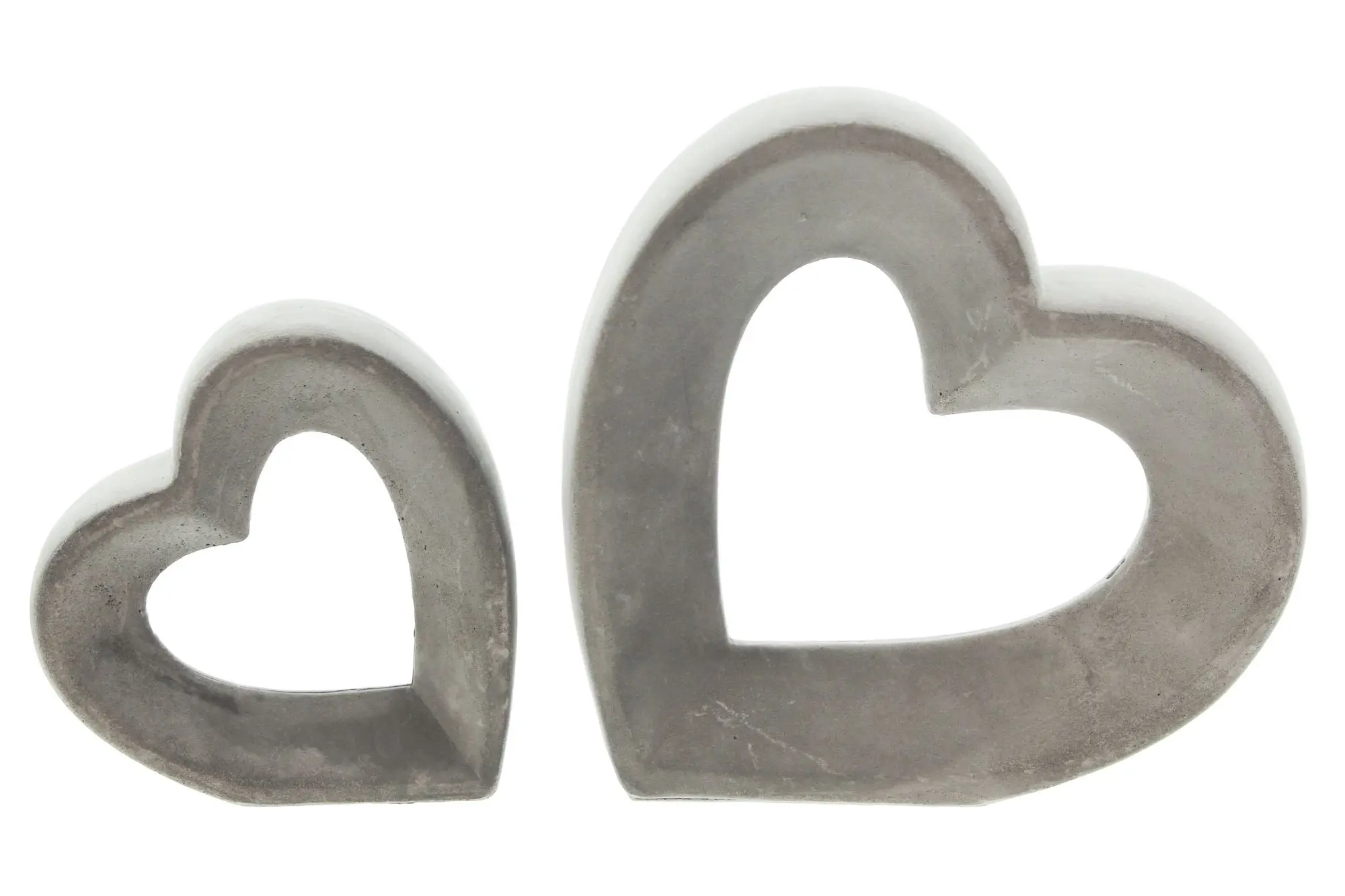Acheter Lot de 2 cœurs "gris"  dans la boutique en ligne de Frank Flechtwaren pour Coup de coeur