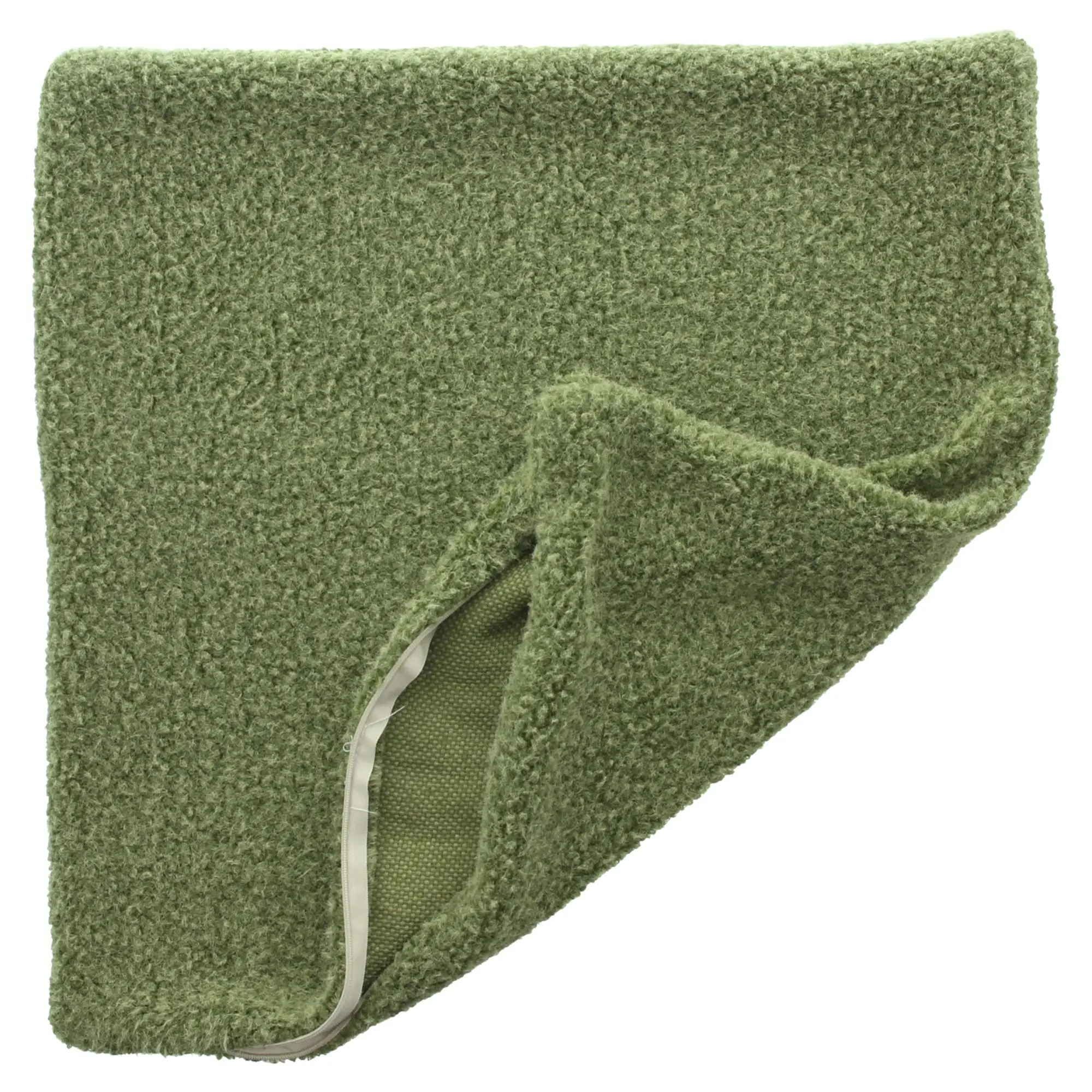 Acheter Housse de coussin « Effet laine vert » dans la boutique en ligne de Frank Flechtwaren pour Remplissages