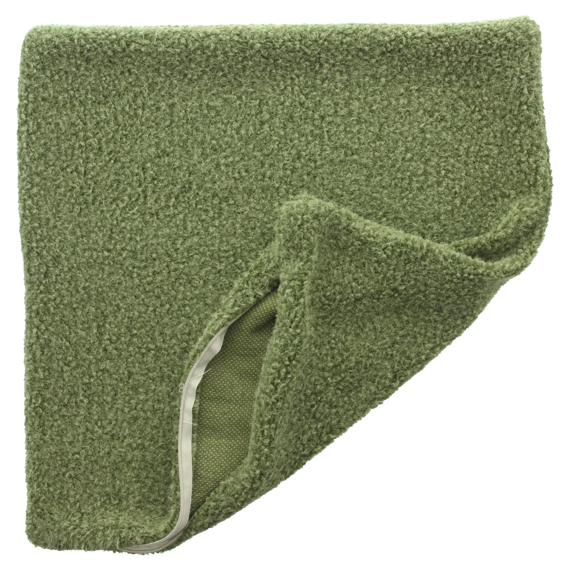 Acheter Housse de coussin « Effet laine vert » dans la boutique en ligne de Frank Flechtwaren pour Remplissages