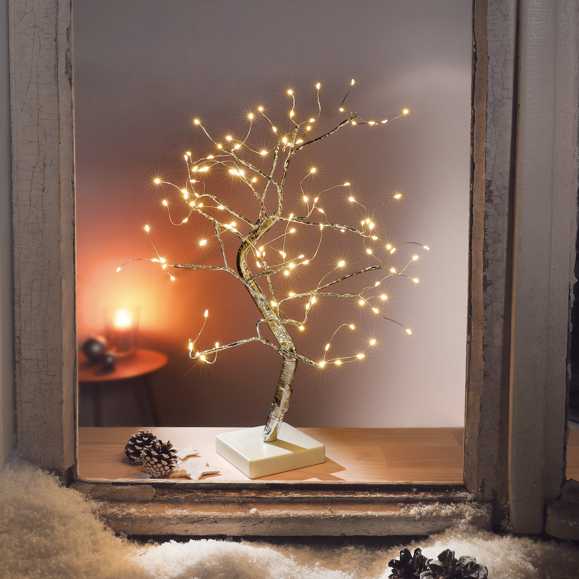 Acheter Arbre LED "argenté"  dans la boutique en ligne de Frank Flechtwaren pour Noël