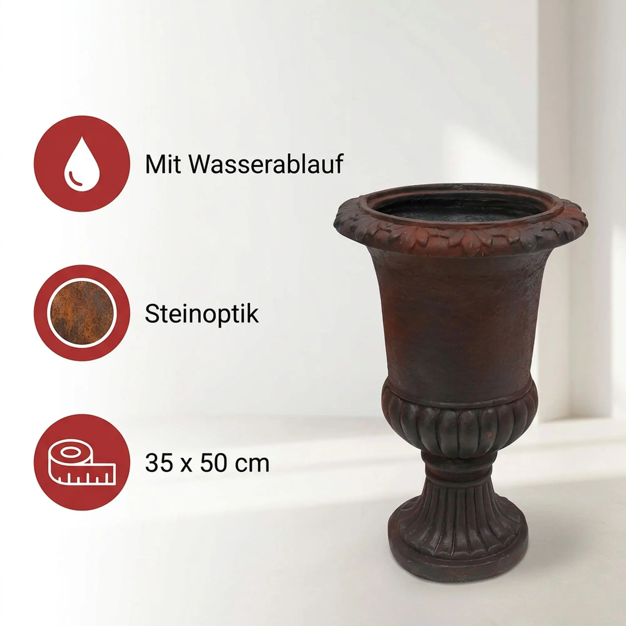 Acheter Jardinière "amphore rustique"  dans la boutique en ligne de Frank Flechtwaren pour Pots de fleurs