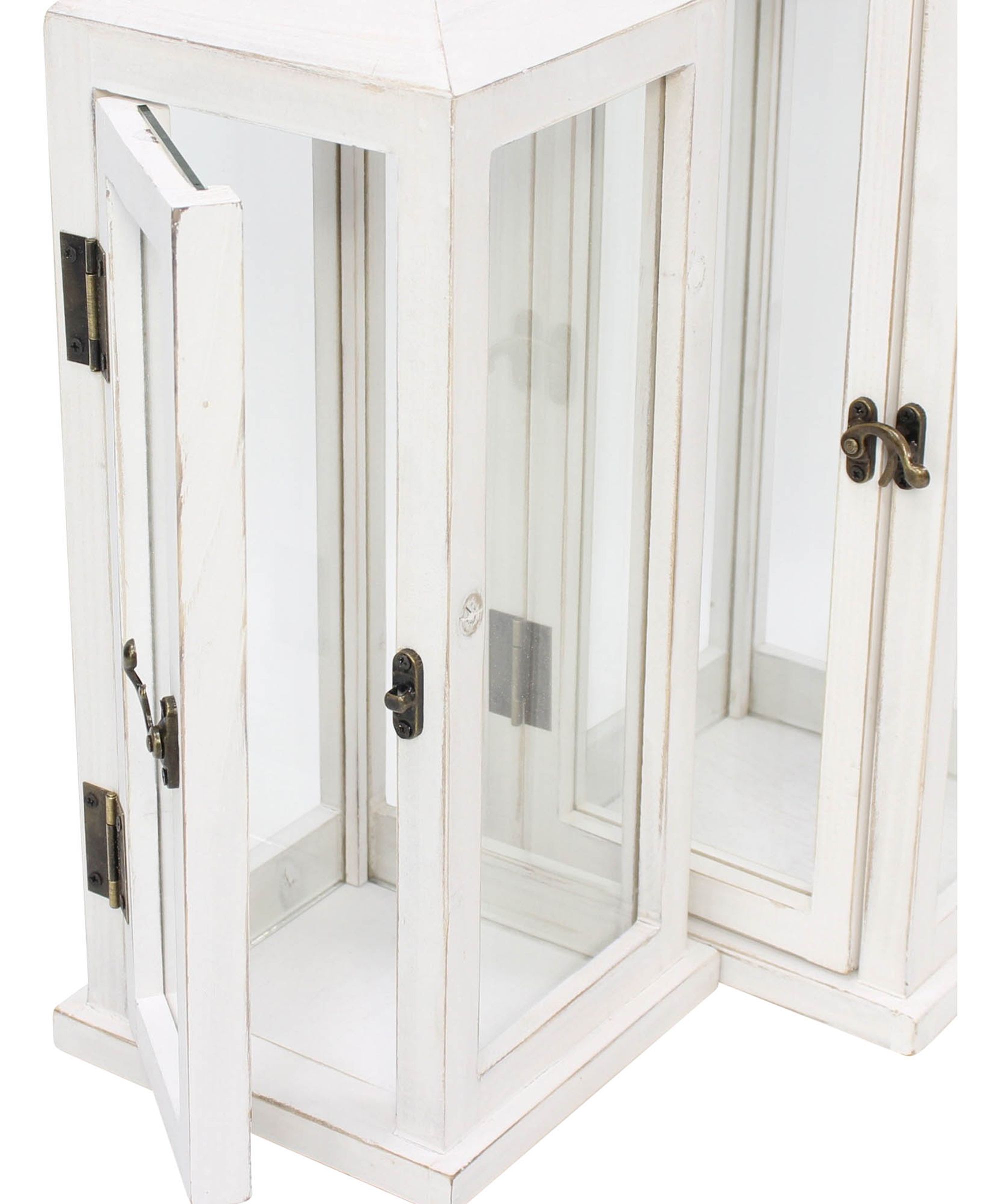Acheter Lanterne « White washed », lot de 2 dans la boutique en ligne de Frank Flechtwaren pour Lanternes