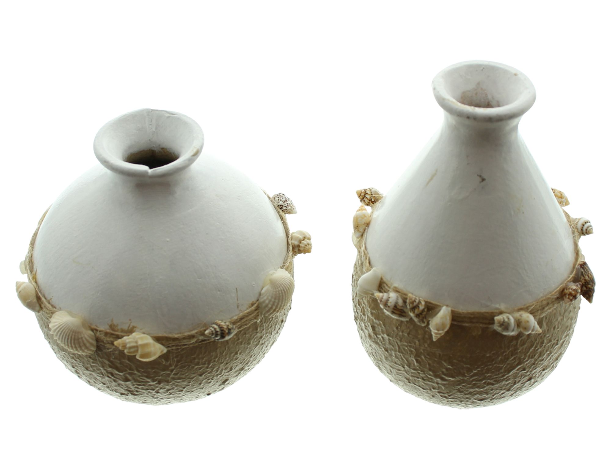 Acheter Lot de 2 vases de décoration "coquillage"  dans la boutique en ligne de Frank Flechtwaren pour Sensations Ibiza 
