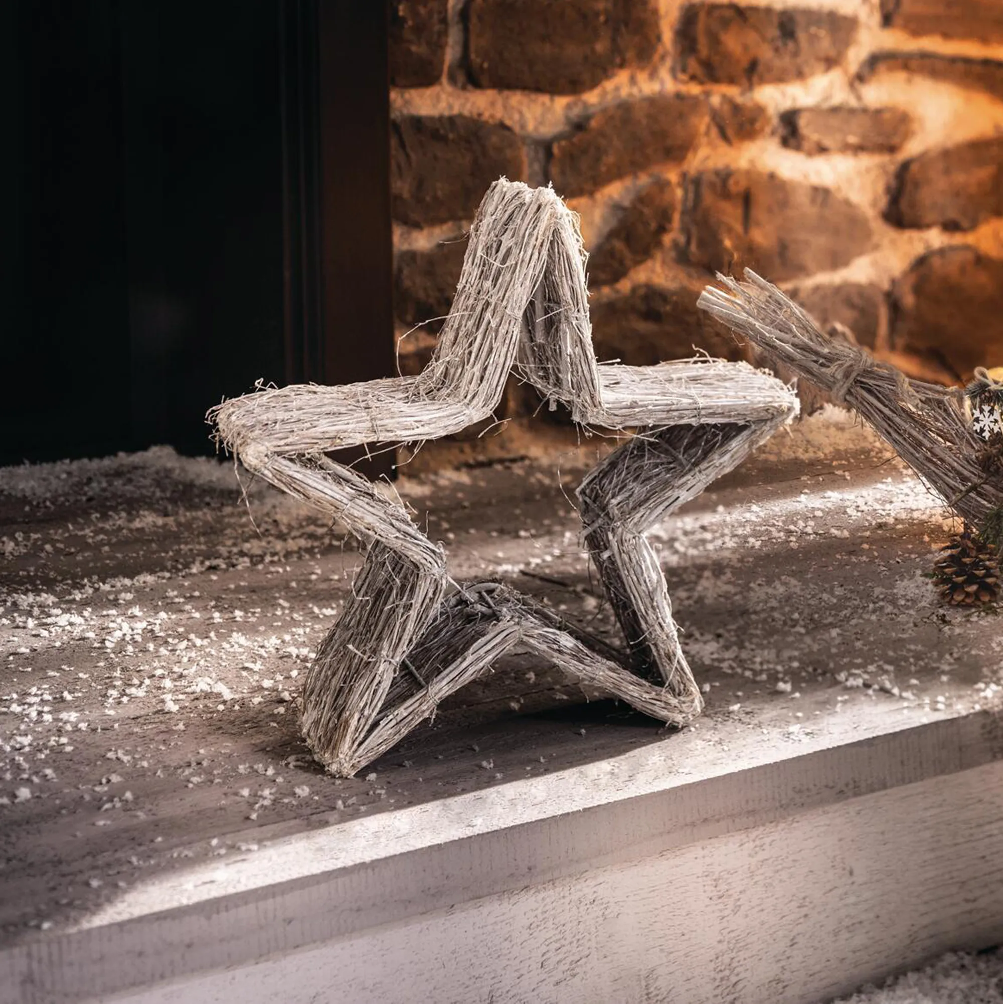 Acheter Étoile tressée « Shabby White » dans la boutique en ligne de Frank Flechtwaren