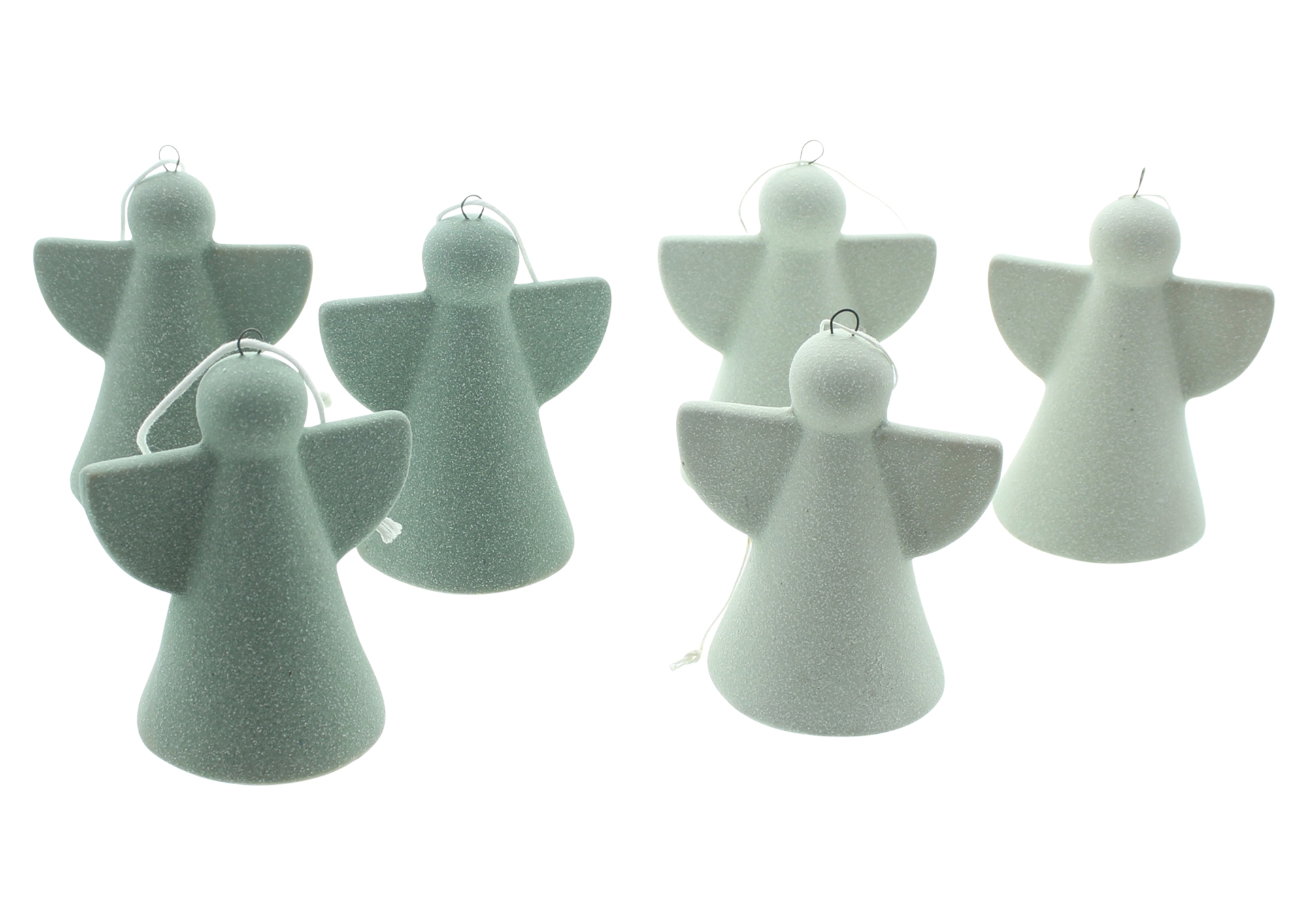 Acheter Lot de 6 suspensions anges "Grren"  dans la boutique en ligne de Frank Flechtwaren pour Décorations pour sapins de Noël