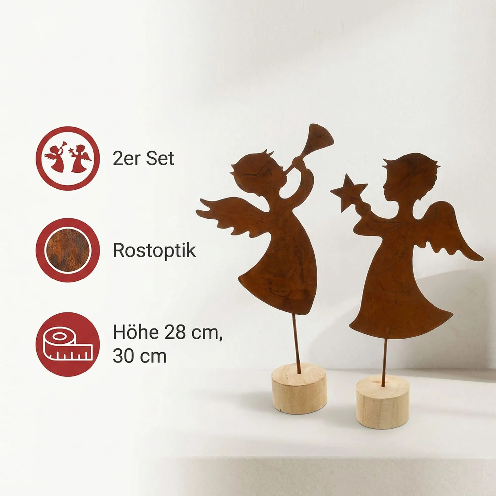 Acheter Lot de 2 figurines "ange"  dans la boutique en ligne de Frank Flechtwaren pour Anges