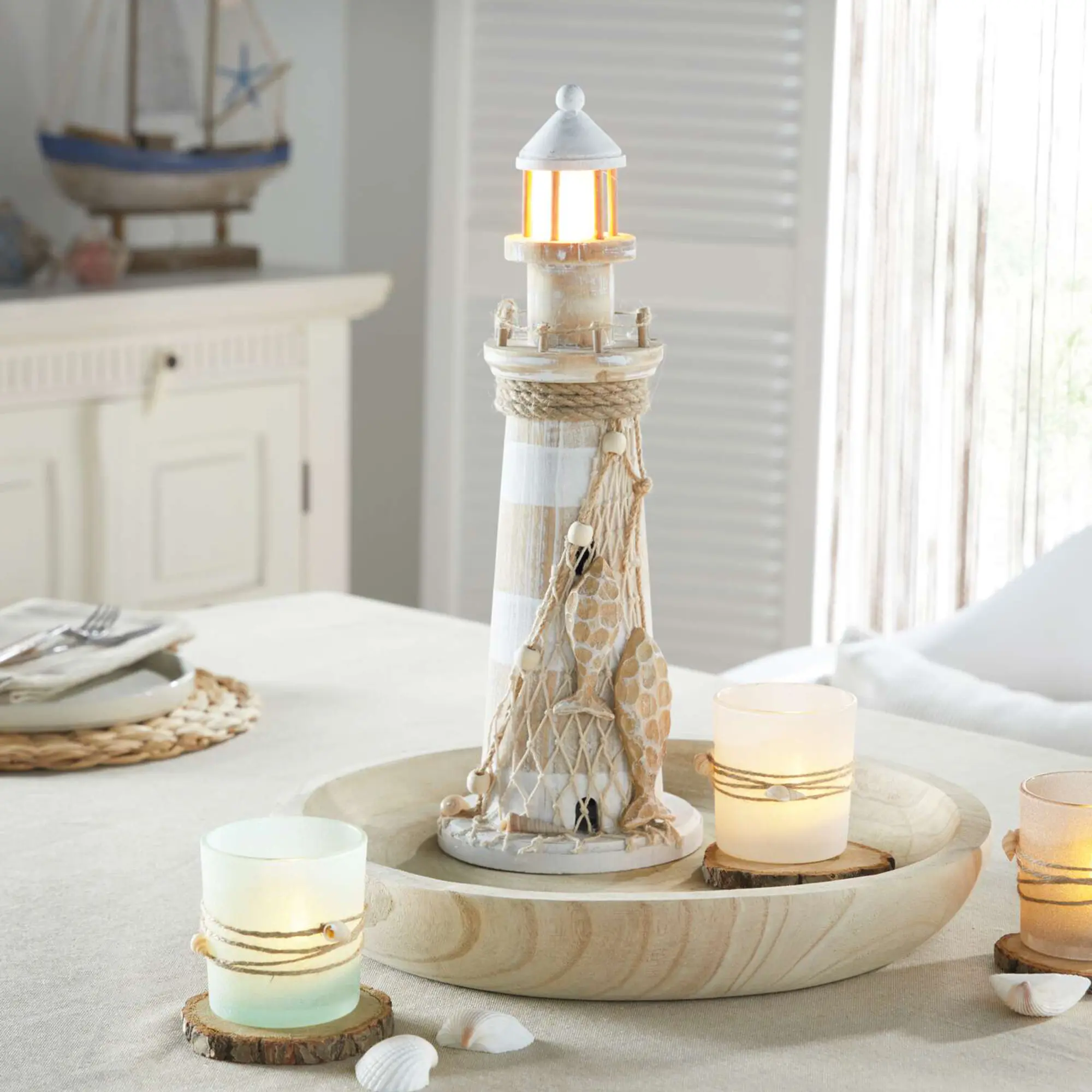 Acheter Décoration LED "phare"  dans la boutique en ligne de Frank Flechtwaren
