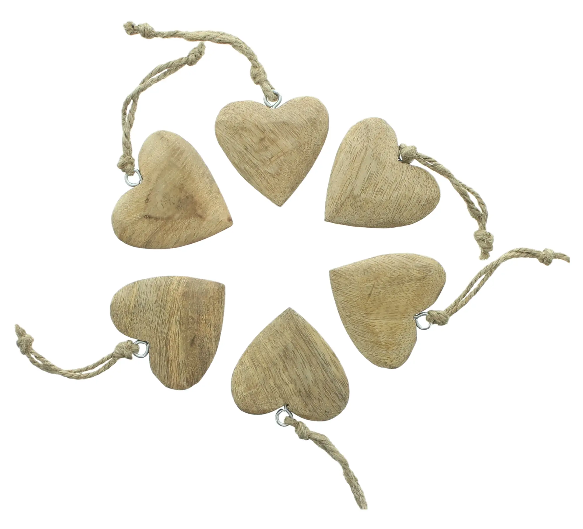 Acheter Lot de 6 suspensions "petit coeur"  dans la boutique en ligne de Frank Flechtwaren pour Suspensions décoratives