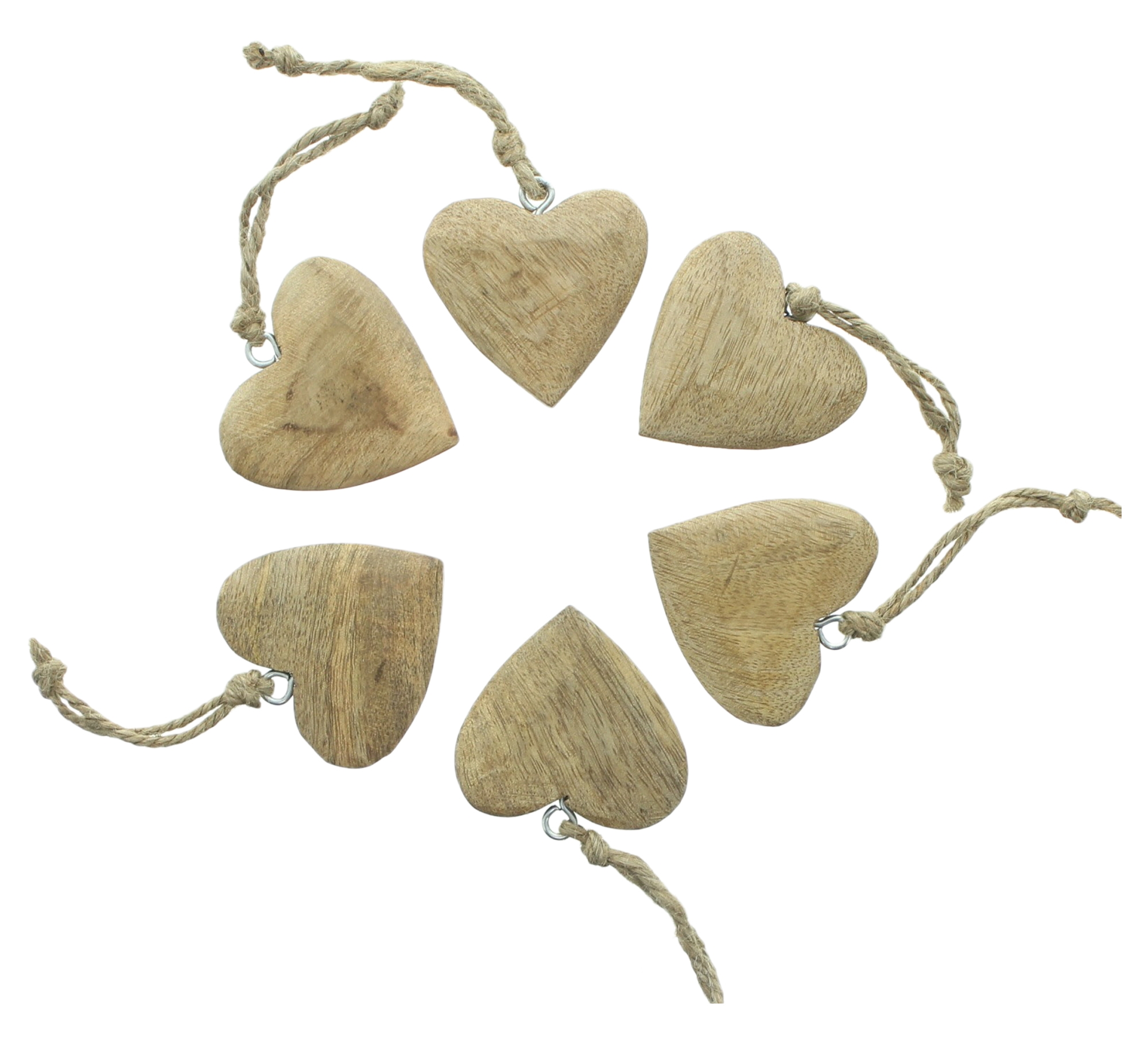 Acheter Lot de 6 suspensions "petit coeur"  dans la boutique en ligne de Frank Flechtwaren pour Nouvel arrivage