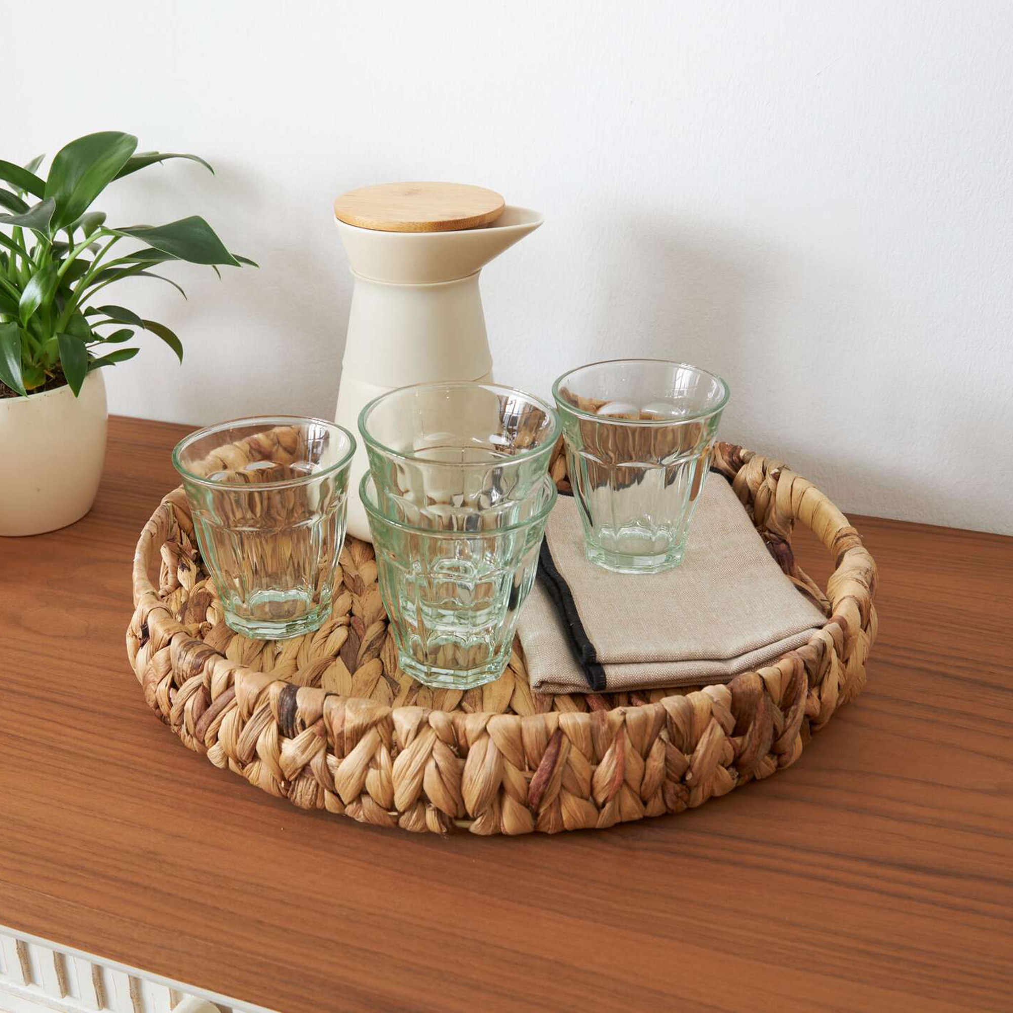 Acheter Plateau "Jacinthe d'eau", rond  dans la boutique en ligne de Frank Flechtwaren