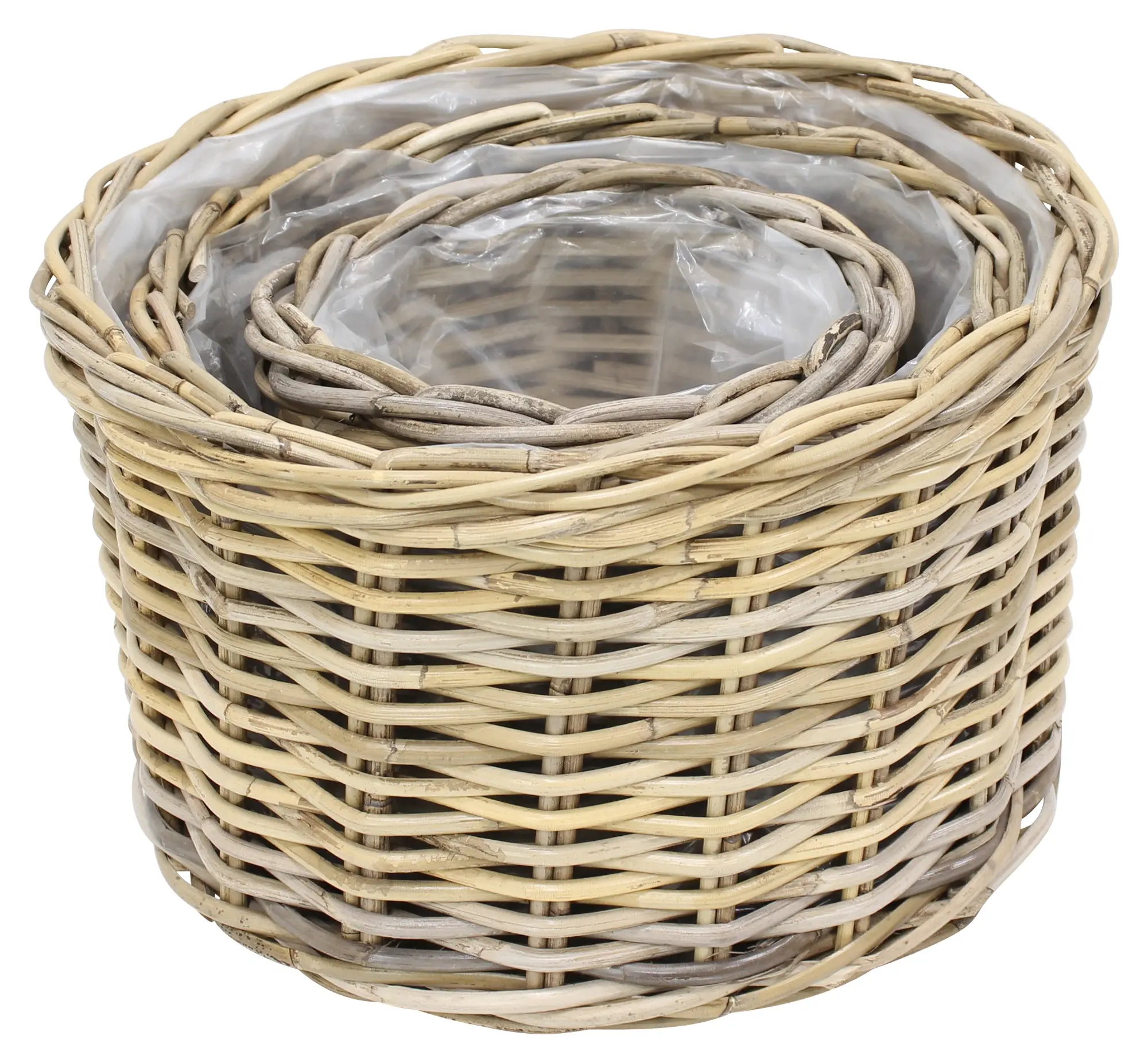Acheter Lot de 3 corbeilles à plantes "rotin"  dans la boutique en ligne de Frank Flechtwaren pour Balcon