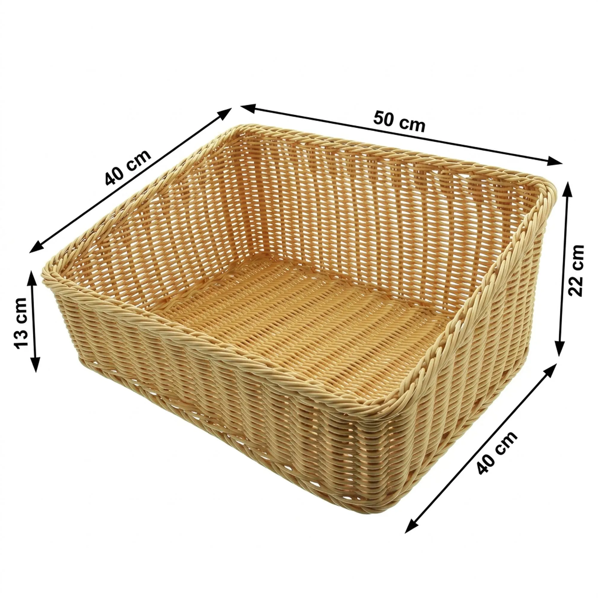 Acheter Panier d'étalage "poly" , 50 x 40 cm  dans la boutique en ligne de Frank Flechtwaren pour Paniers pour étalages et supports