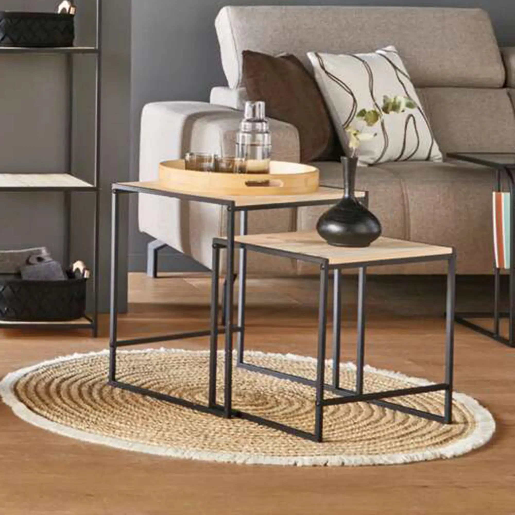 Acheter Lot de 2 tables d'appoint "moderne"  dans la boutique en ligne de Frank Flechtwaren