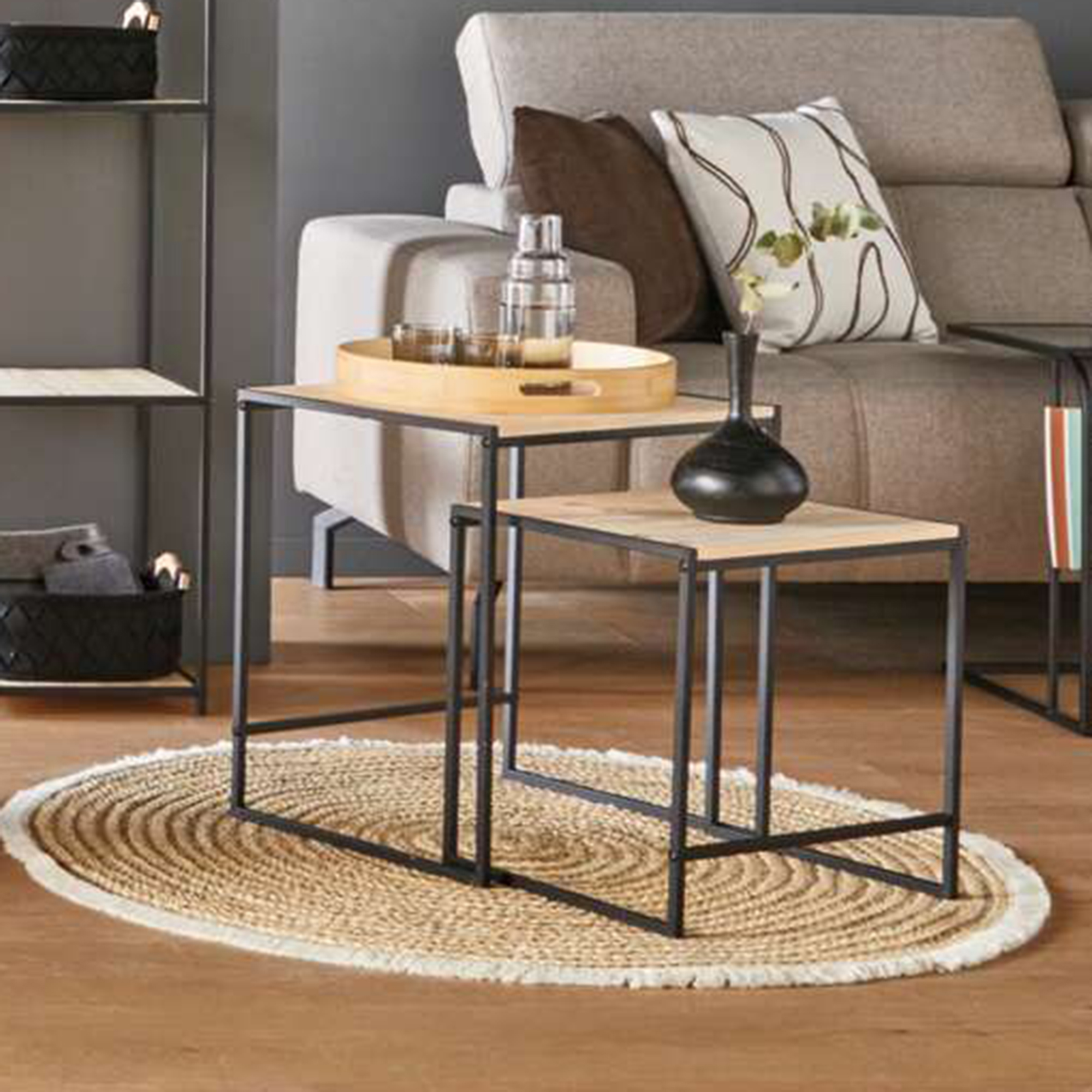 Acheter Lot de 2 tables d'appoint "moderne"  dans la boutique en ligne de Frank Flechtwaren