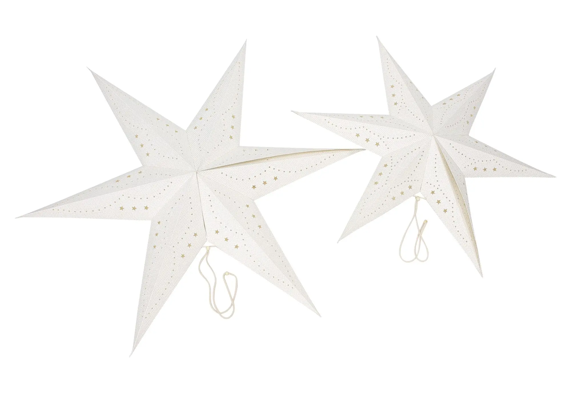Acheter Deko-Stern "White &amp; Silver", 2er Set  dans la boutique en ligne de Frank Flechtwaren pour Étoiles