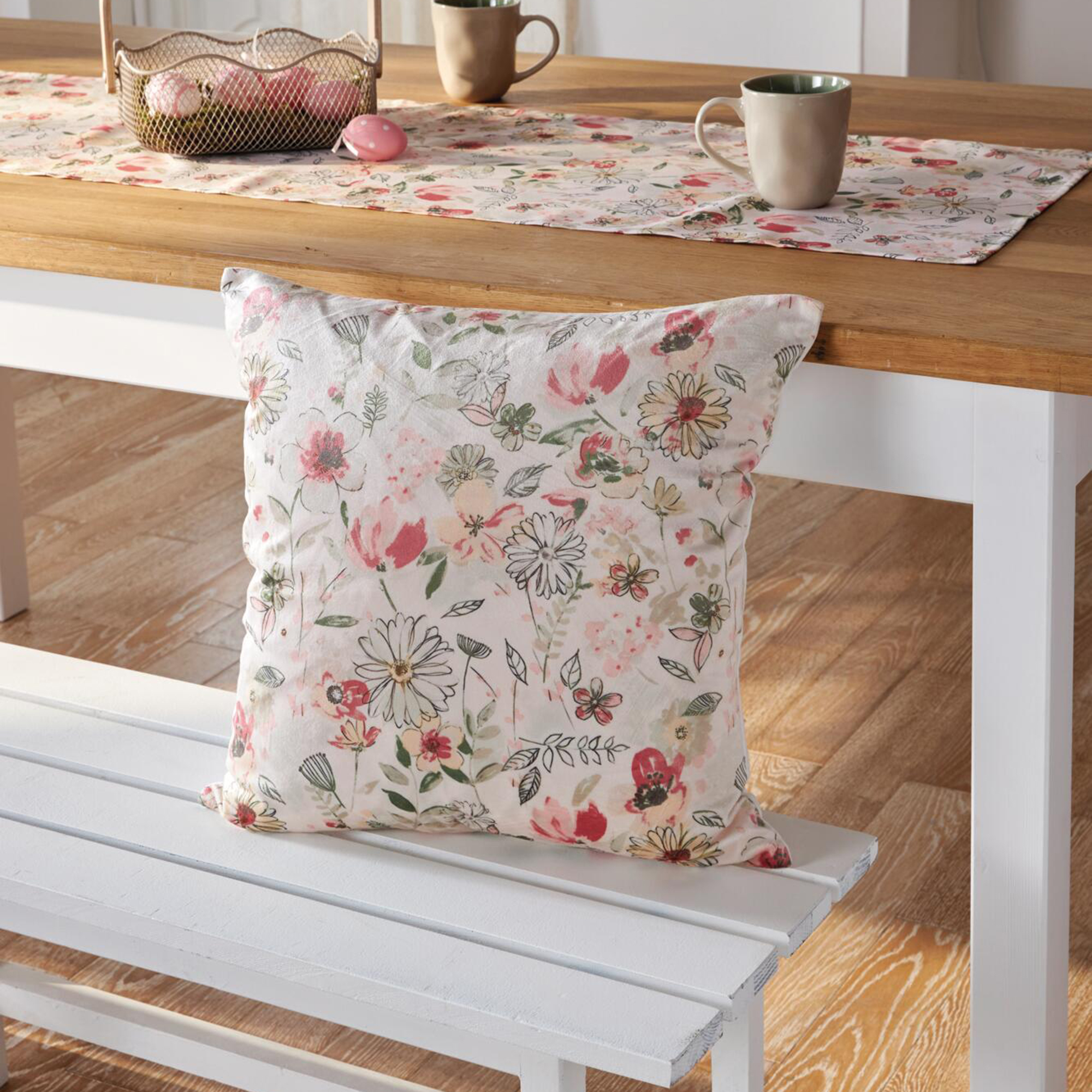 Acheter Housse de coussin "fleurs à l'aquarelle"  dans la boutique en ligne de Frank Flechtwaren