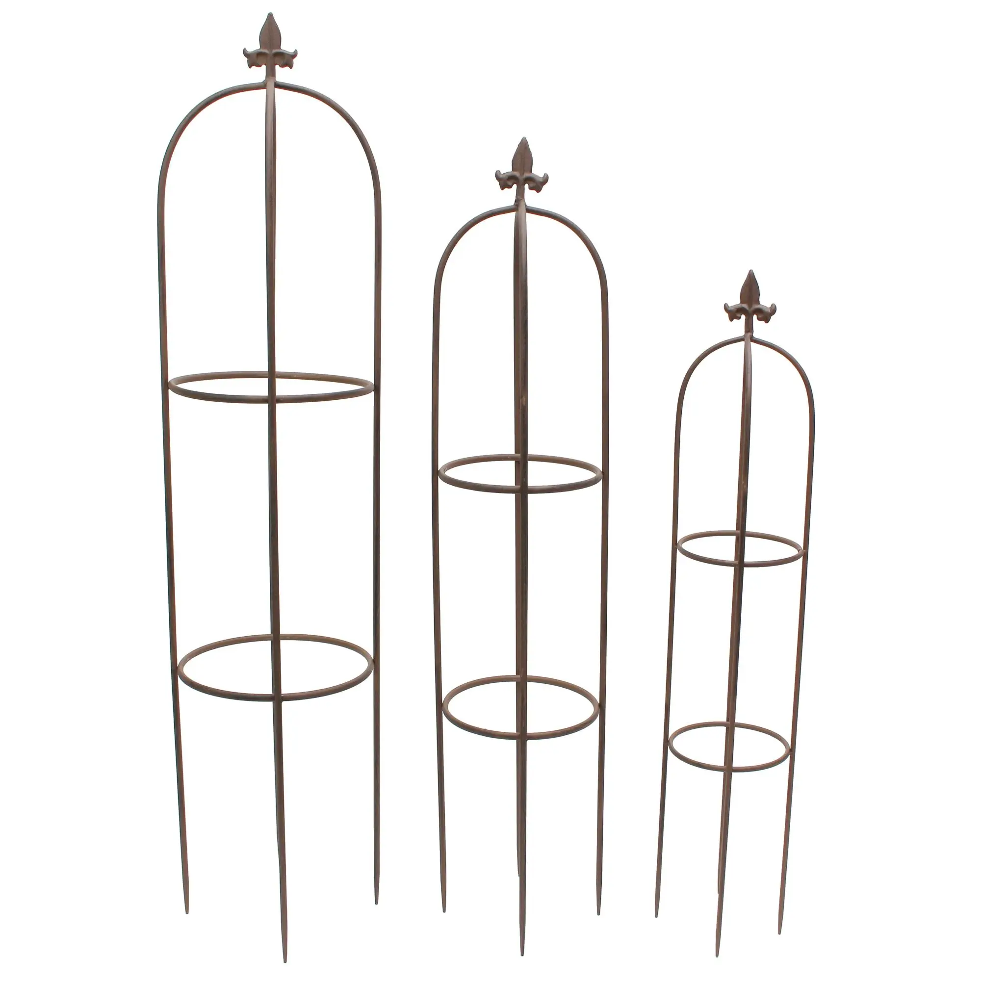 Acheter Lot de 3 tuteurs "fleur de lys" dans la boutique en ligne de Frank Flechtwaren pour Treillis & arceaux Acheter Lot de 3 tuteurs "fleur de lys" dans la boutique en ligne de Frank Flechtwaren pour Treillis & arceaux