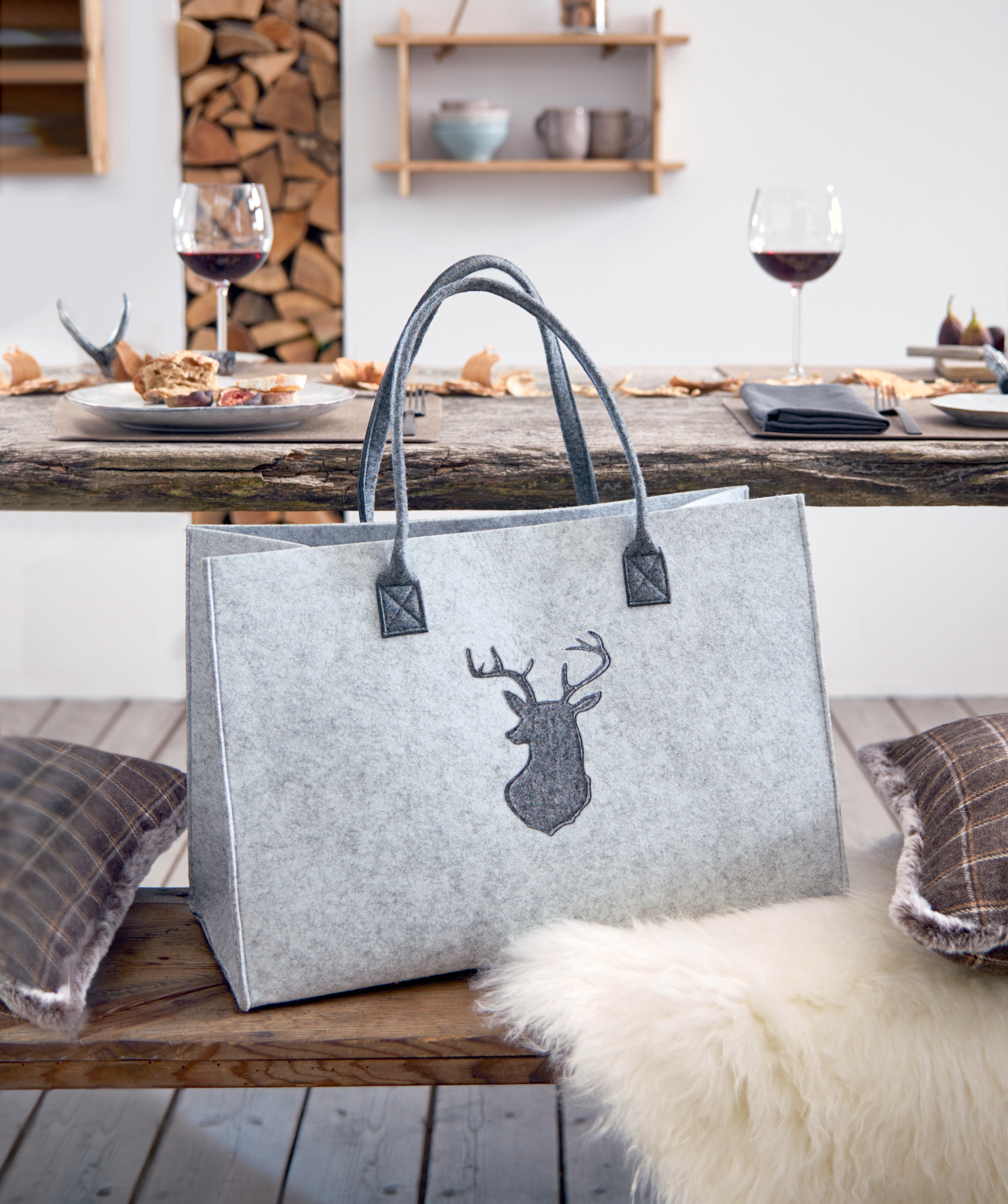 Acheter Sac en feutrine "cerf"  dans la boutique en ligne de Frank Flechtwaren pour Sacs
