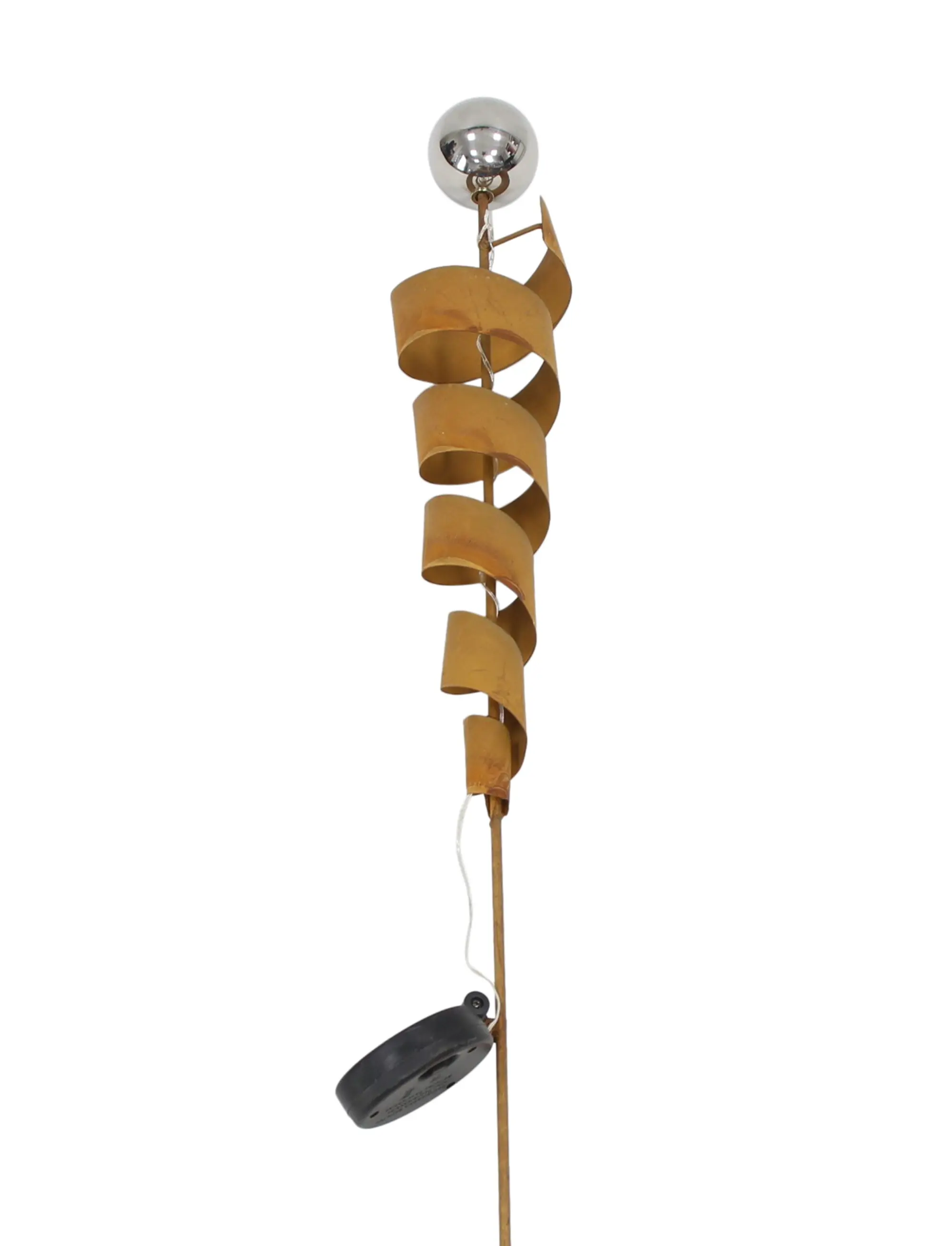 Acheter Pic solaire " spirale"  dans la boutique en ligne de Frank Flechtwaren pour Décoration rouille pour votre jardin
