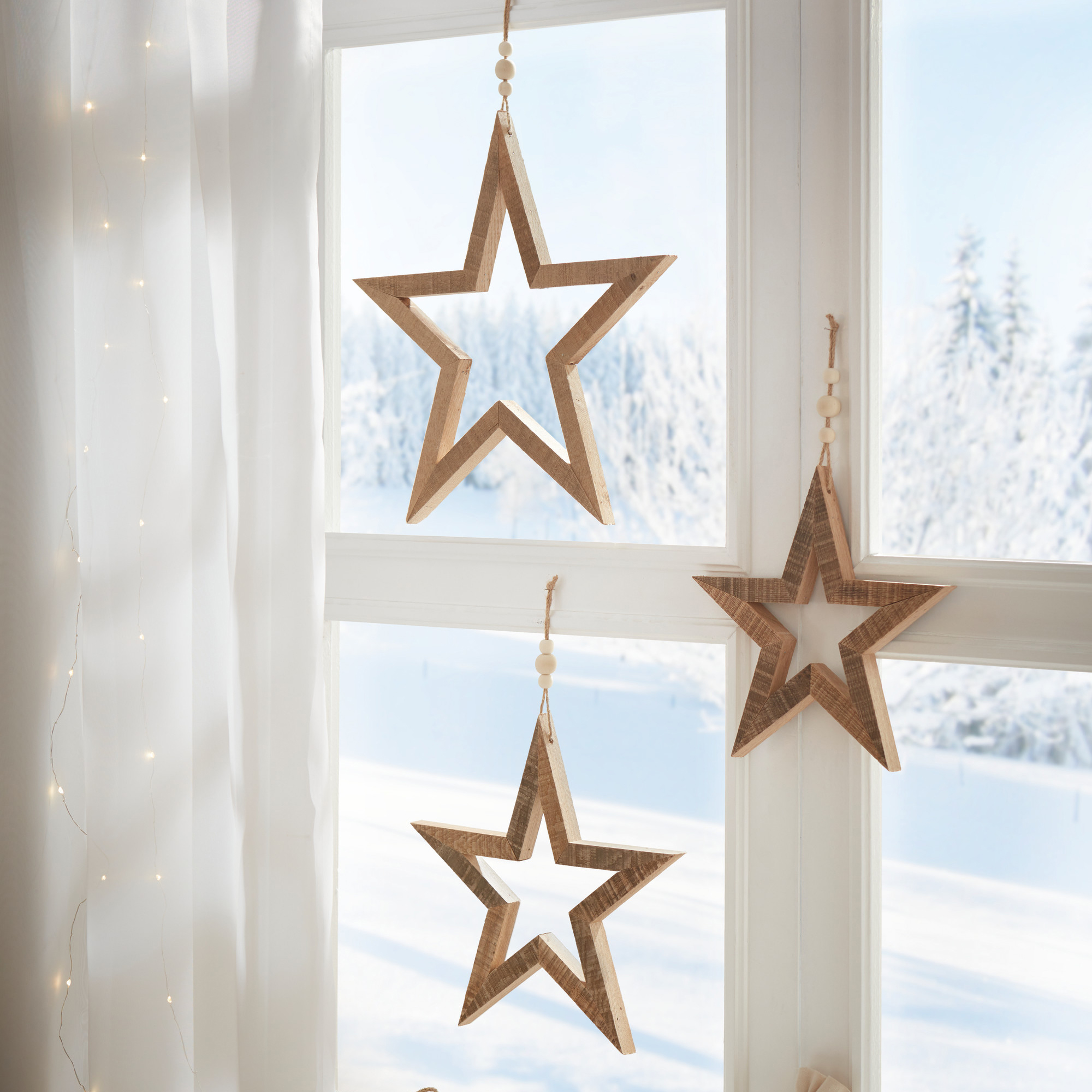 Acheter Lot de 3 suspensions "étoiles"  dans la boutique en ligne de Frank Flechtwaren pour Décorations à suspendre