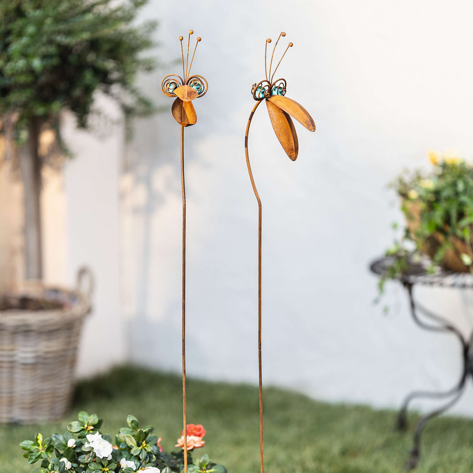 Acheter Lot de 2 pics de jardin "oiseaux bavards"  dans la boutique en ligne de Frank Flechtwaren