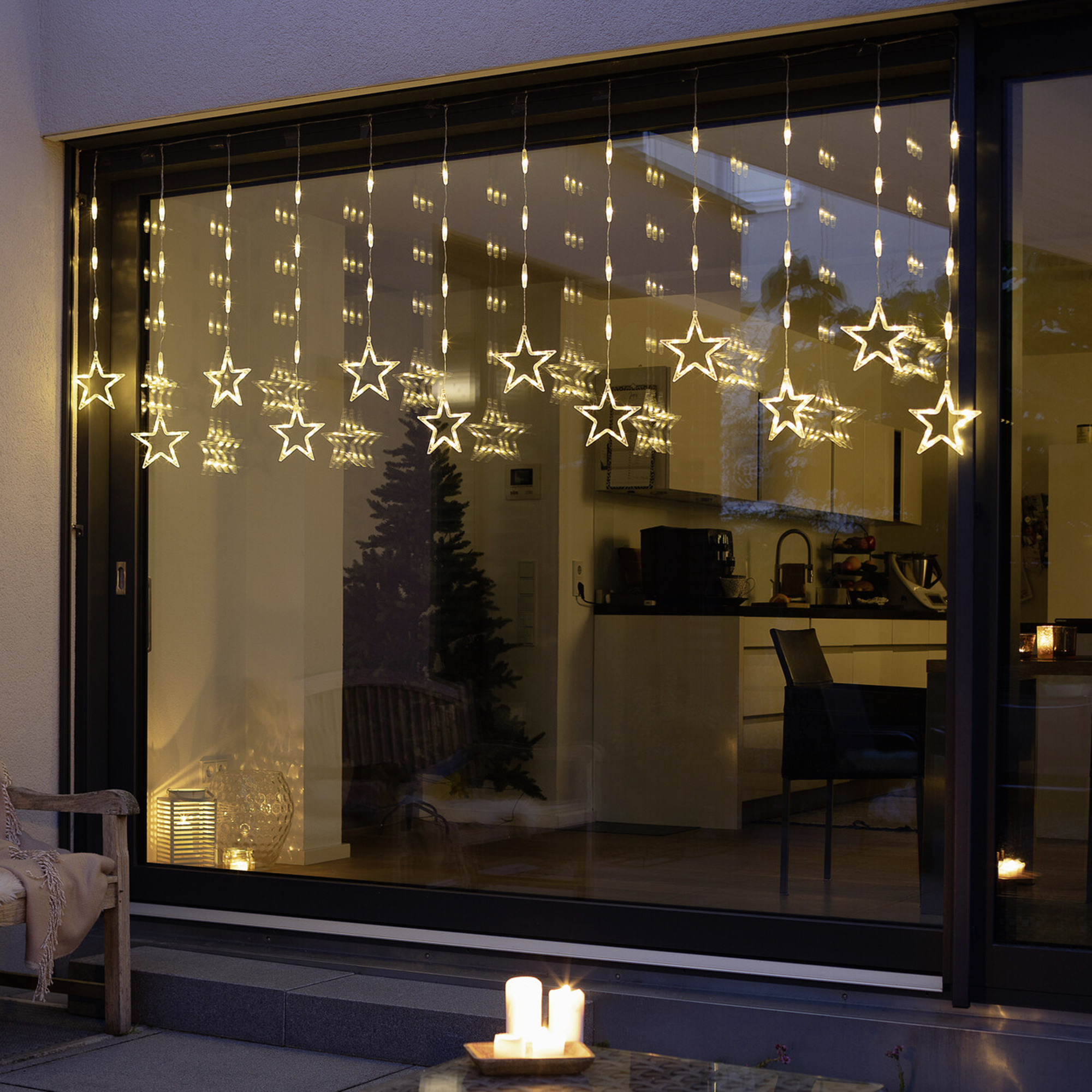 Acheter Rideau lumineux LED "étoiles"  dans la boutique en ligne de Frank Flechtwaren