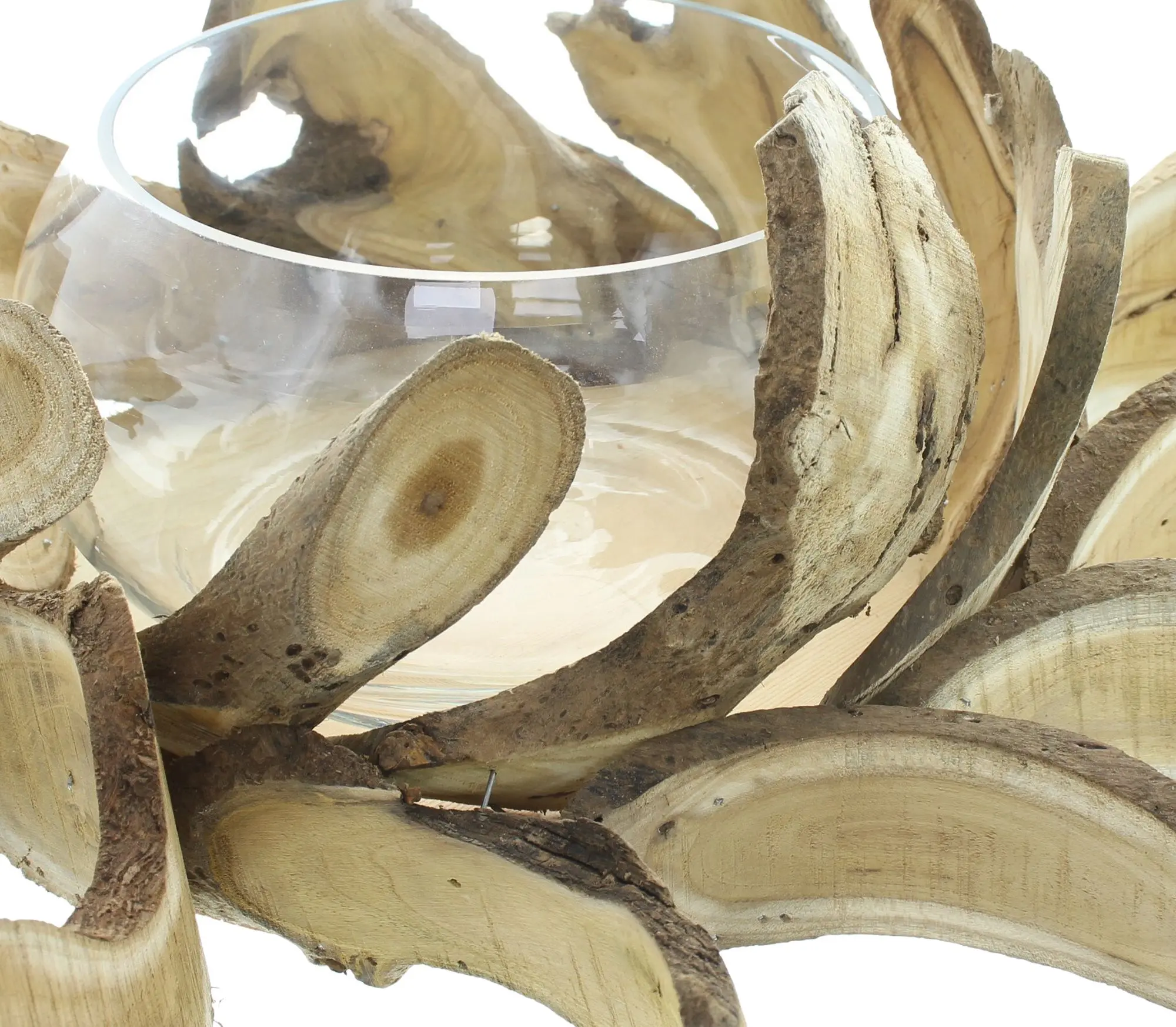 Acheter Photophore "Disques en bois"  dans la boutique en ligne de Frank Flechtwaren pour Un air de vacances