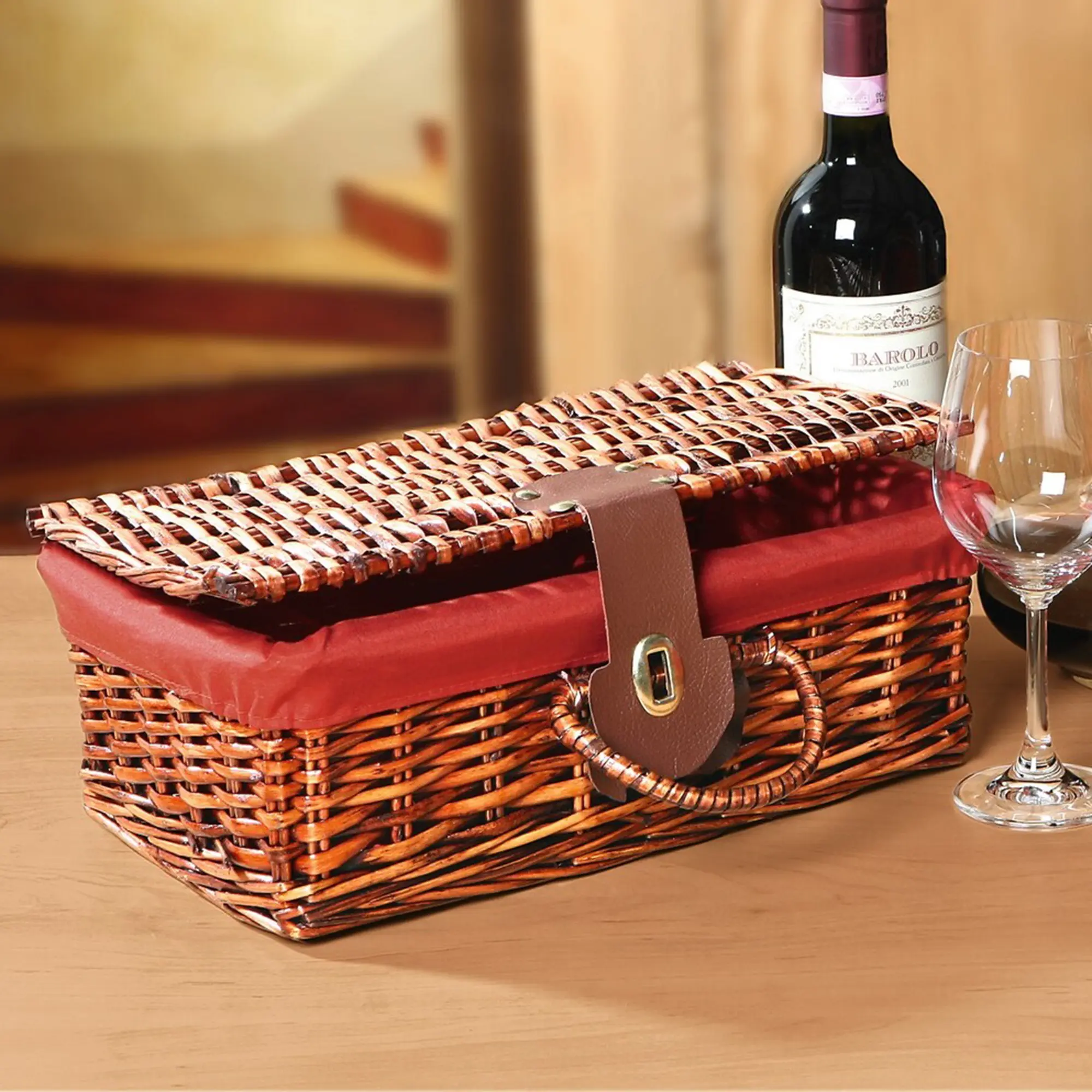 Acheter Coffret en osier avec textil  dans la boutique en ligne de Frank Flechtwaren